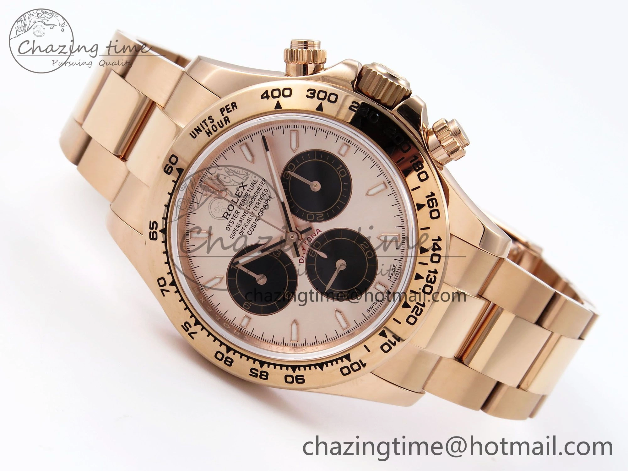 Daytona 126505 QF 1:1 Best Edition RG Black Dial on RG Braclet SH4131 V5