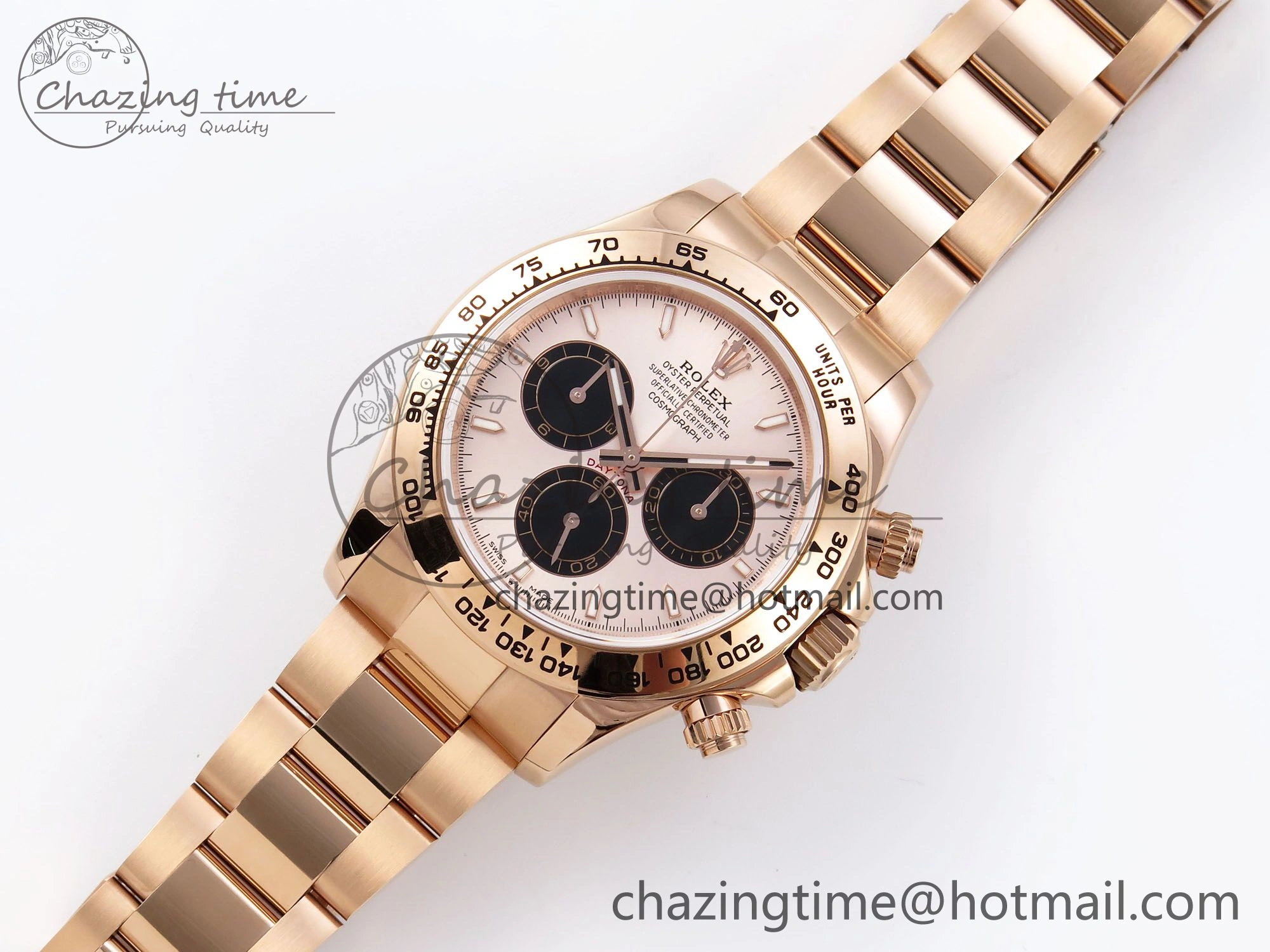 Daytona 126505 QF 1:1 Best Edition RG Black Dial on RG Braclet SH4131 V5