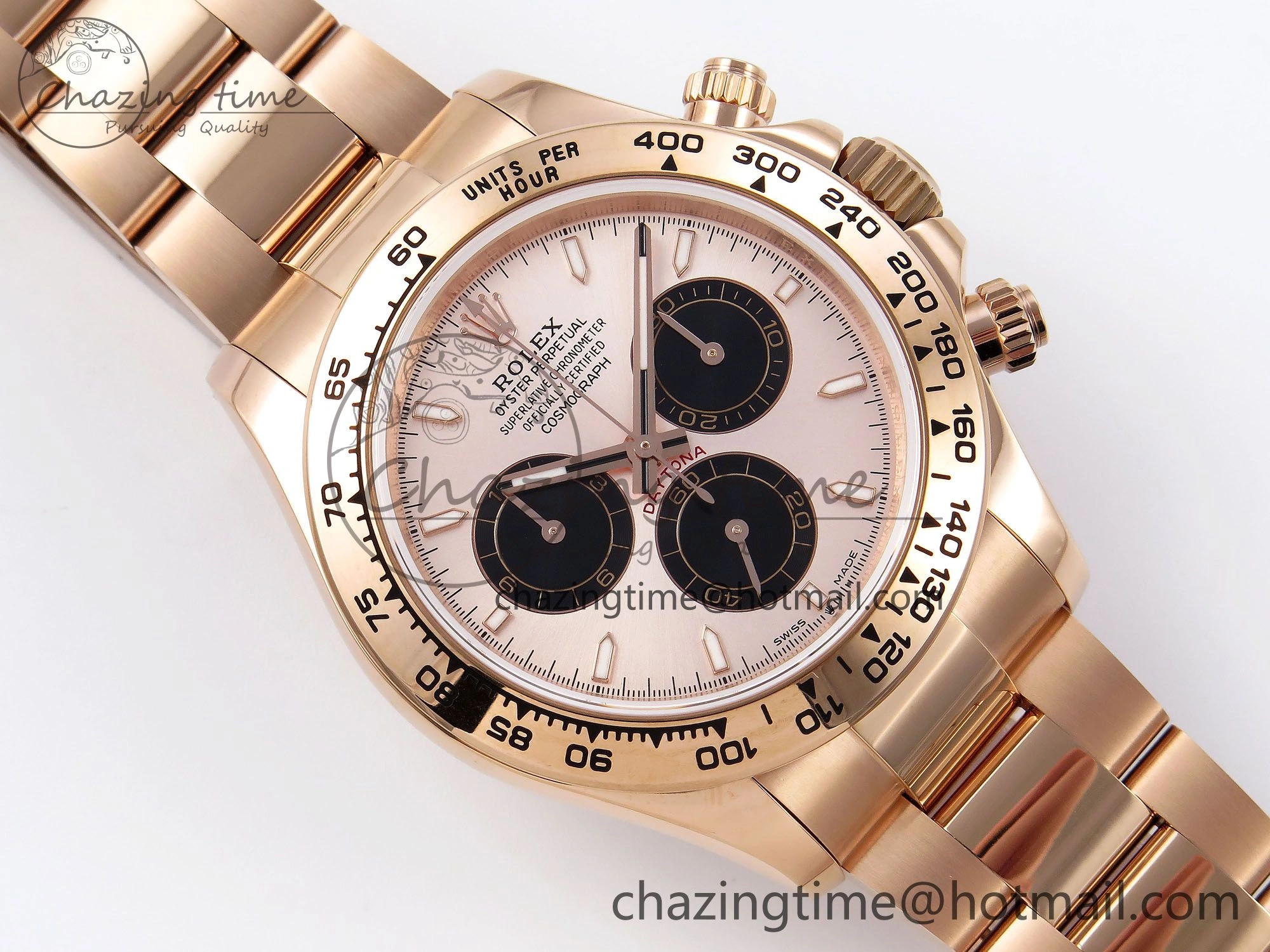 Daytona 126505 QF 1:1 Best Edition RG Black Dial on RG Braclet SH4131 V5