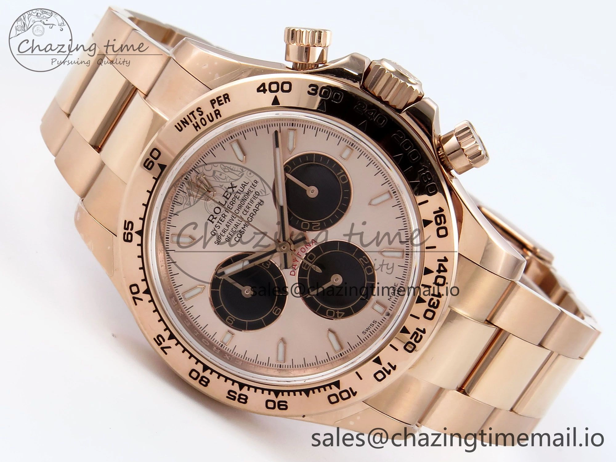 Daytona 126505 QF 1:1 Best Edition RG Black Dial on RG Braclet SH4131 V5