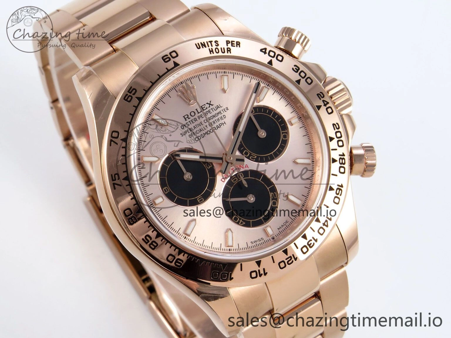 Daytona 126505 QF 1:1 Best Edition RG Black Dial on RG Braclet SH4131 V5