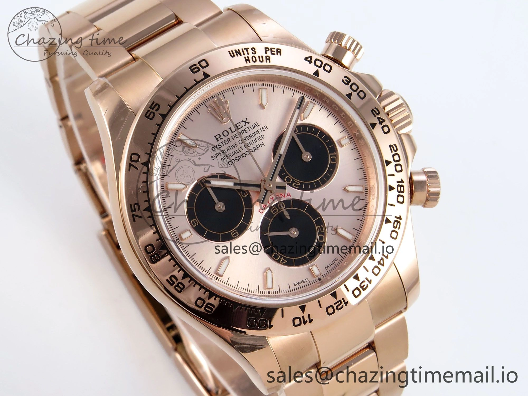 Daytona 126505 QF 1:1 Best Edition RG Black Dial on RG Braclet SH4131 V5