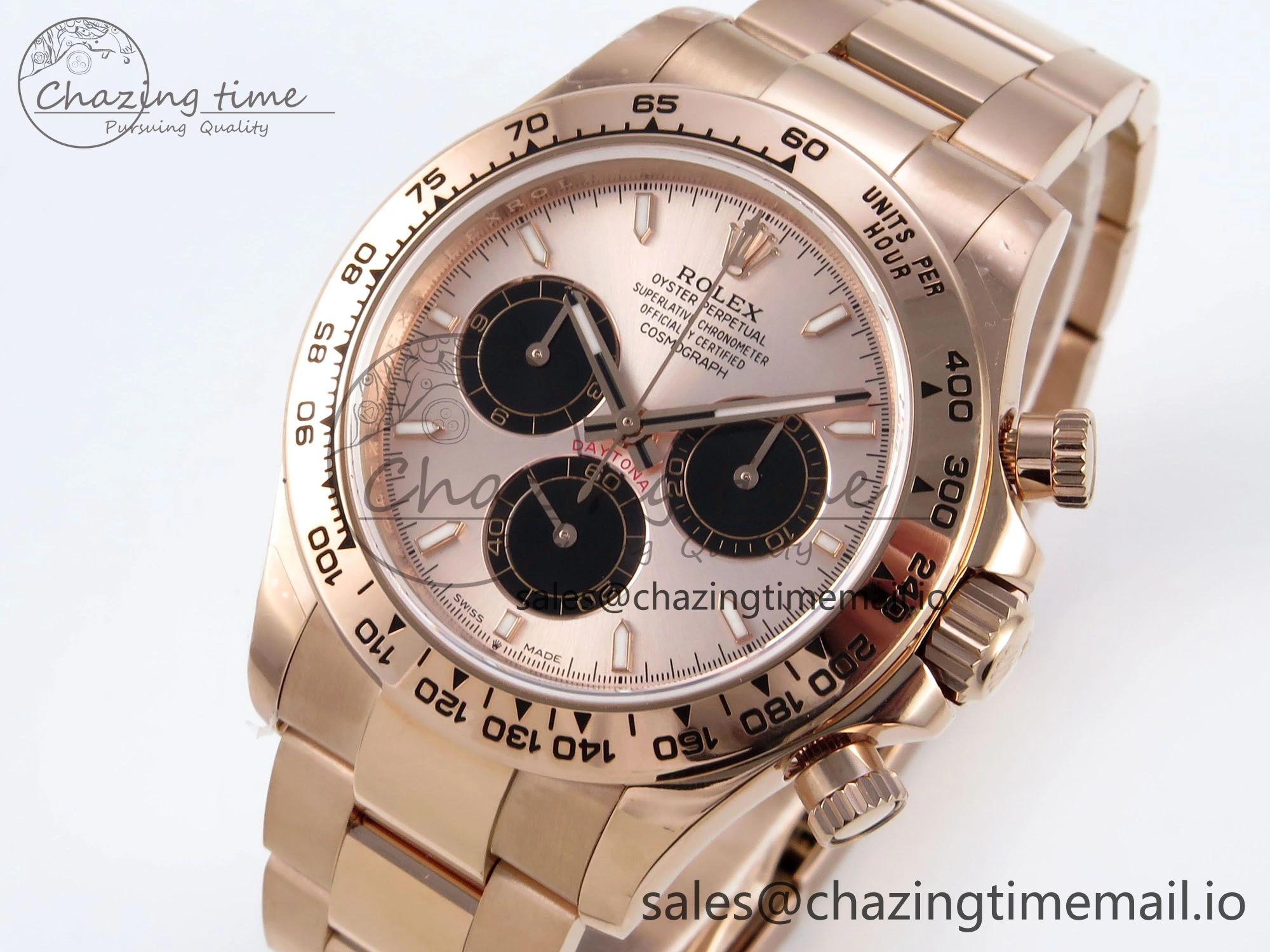 Daytona 126505 QF 1:1 Best Edition RG Black Dial on RG Braclet SH4131 V5