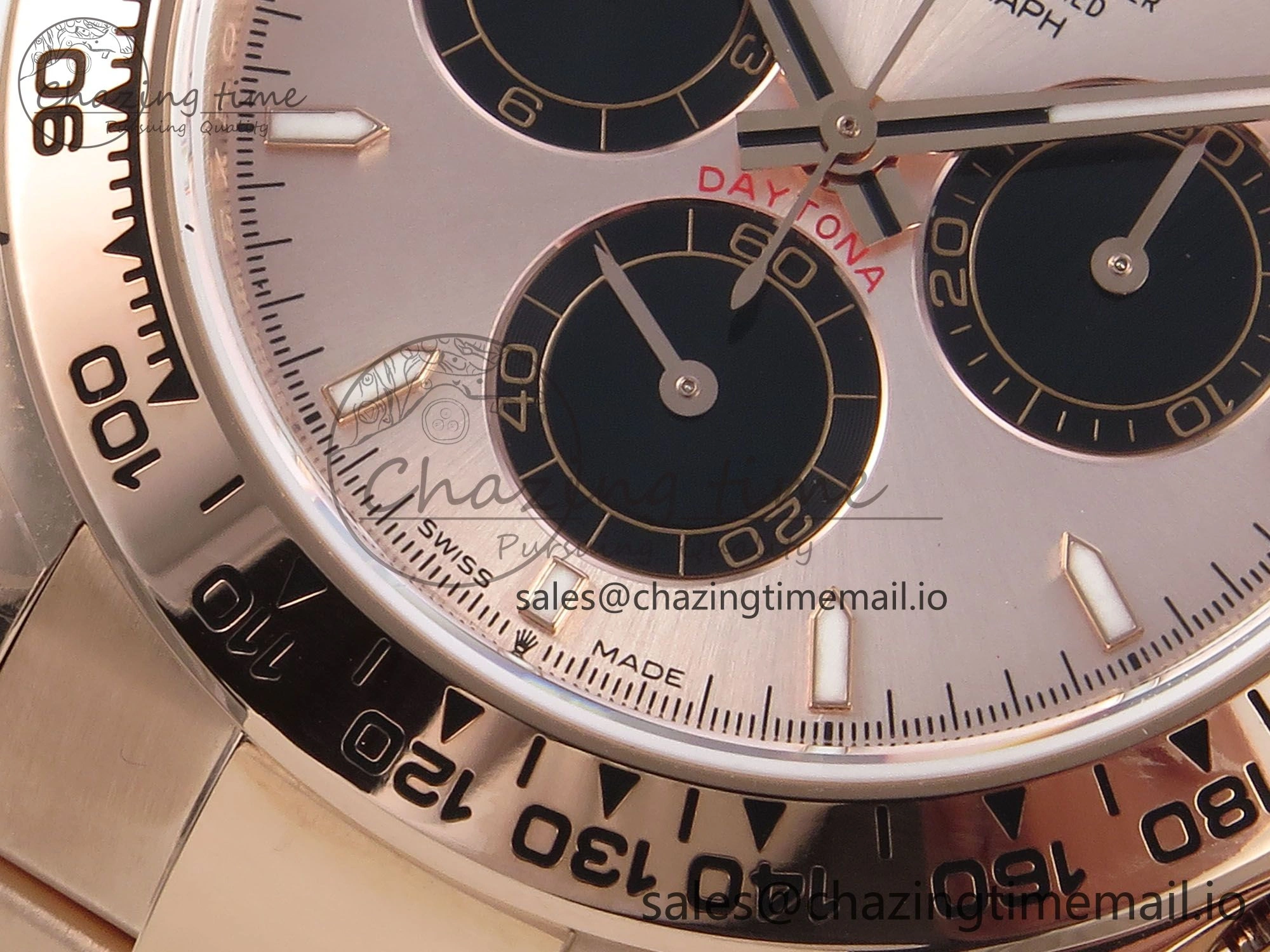 Daytona 126505 QF 1:1 Best Edition RG Black Dial on RG Braclet SH4131 V5