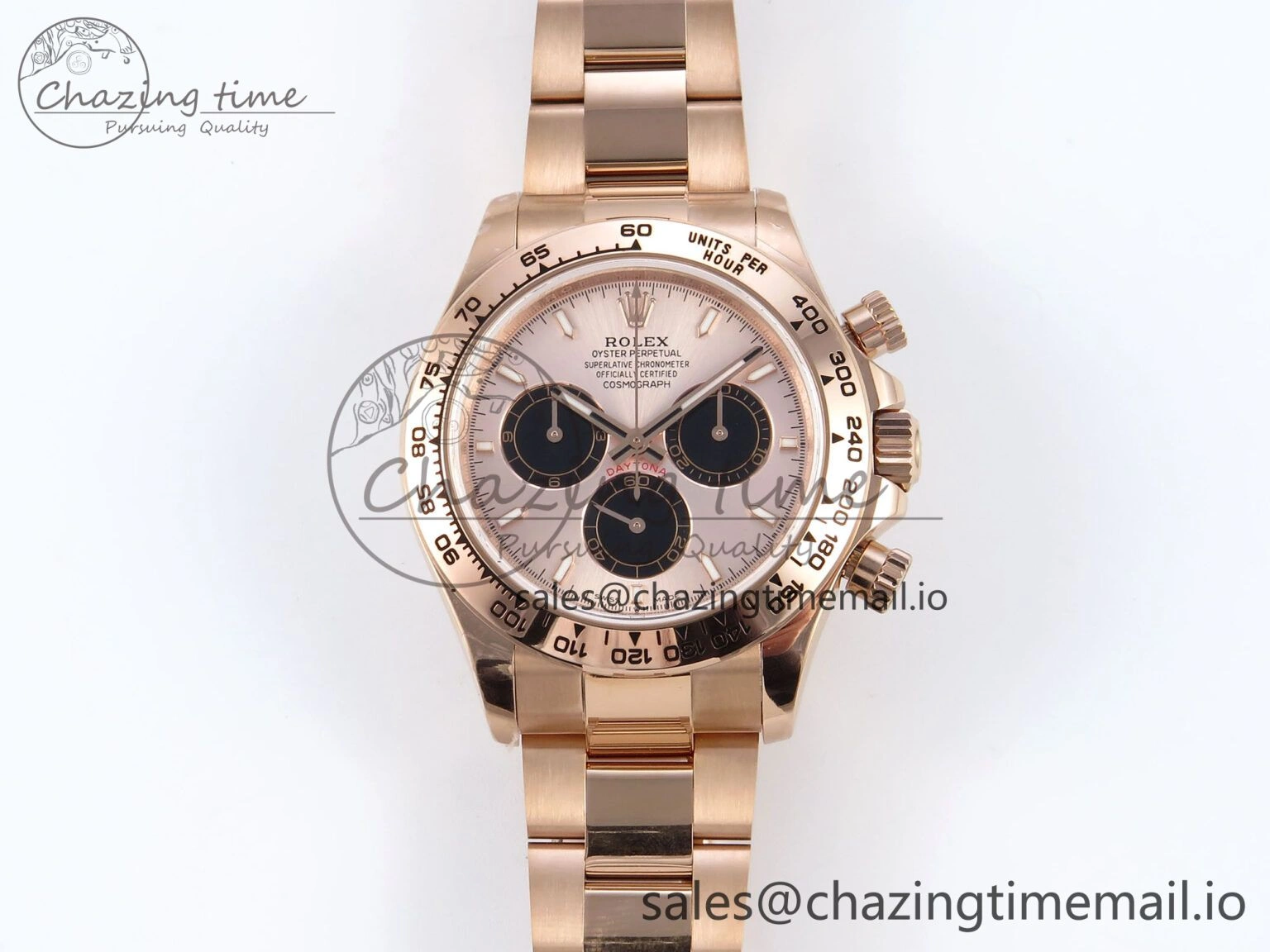 Daytona 126505 QF 1:1 Best Edition RG Black Dial on RG Braclet SH4131 V5