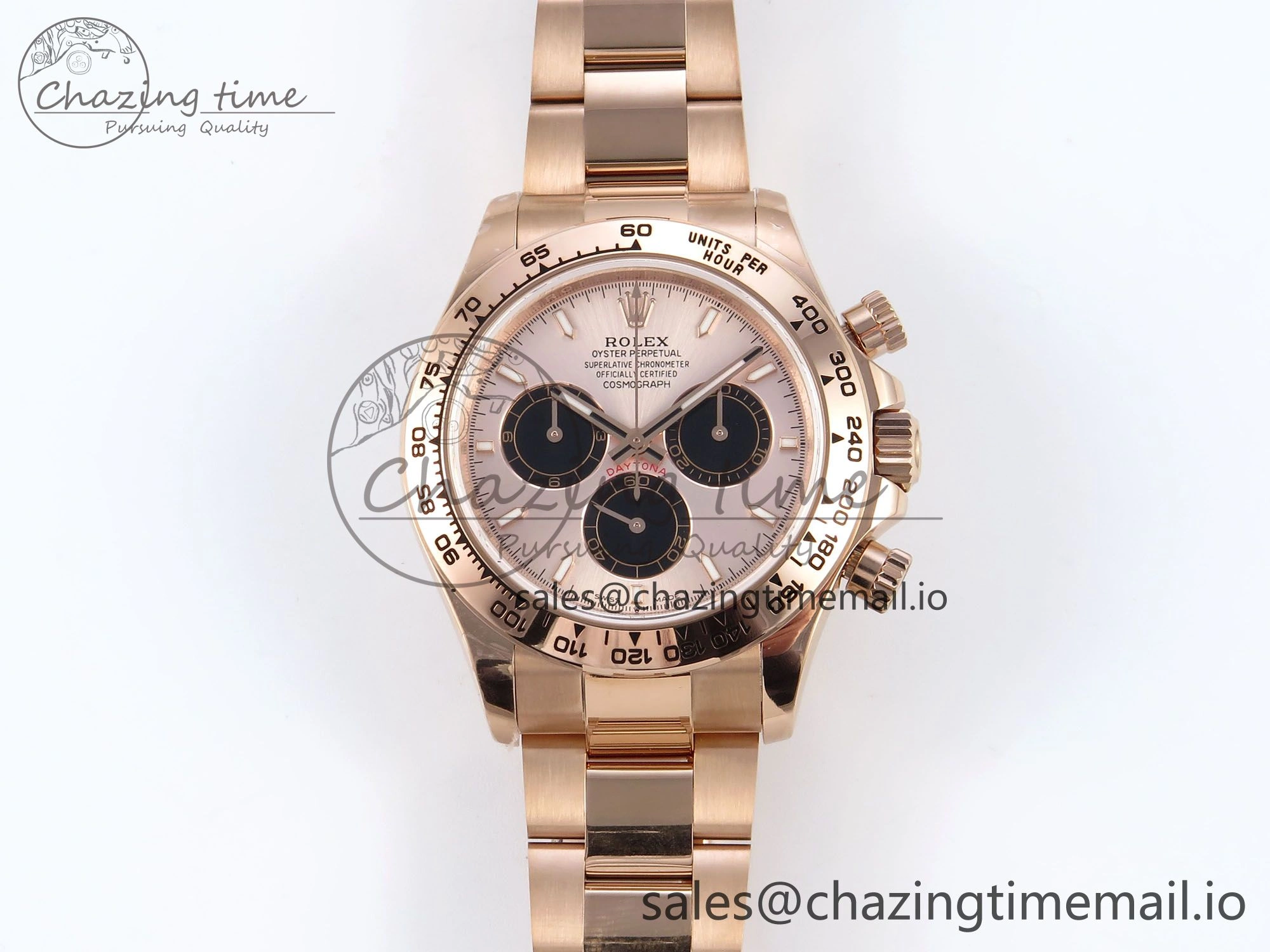 Daytona 126505 QF 1:1 Best Edition RG Black Dial on RG Braclet SH4131 V5