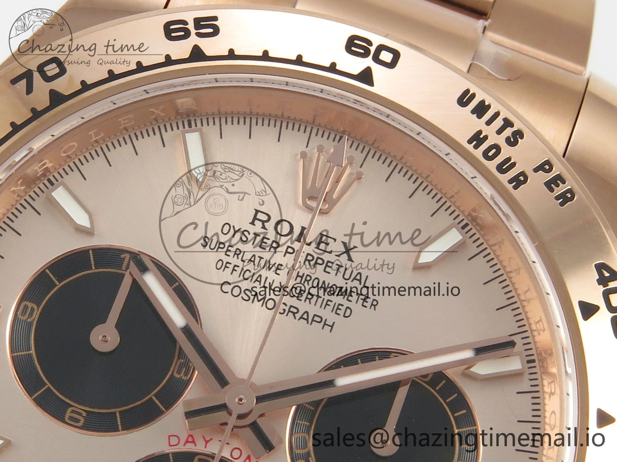 Daytona 126505 RG APSF 1:1 Best Edition RG Black Dial Stick Markers On 904L RG Bracelet SH4131