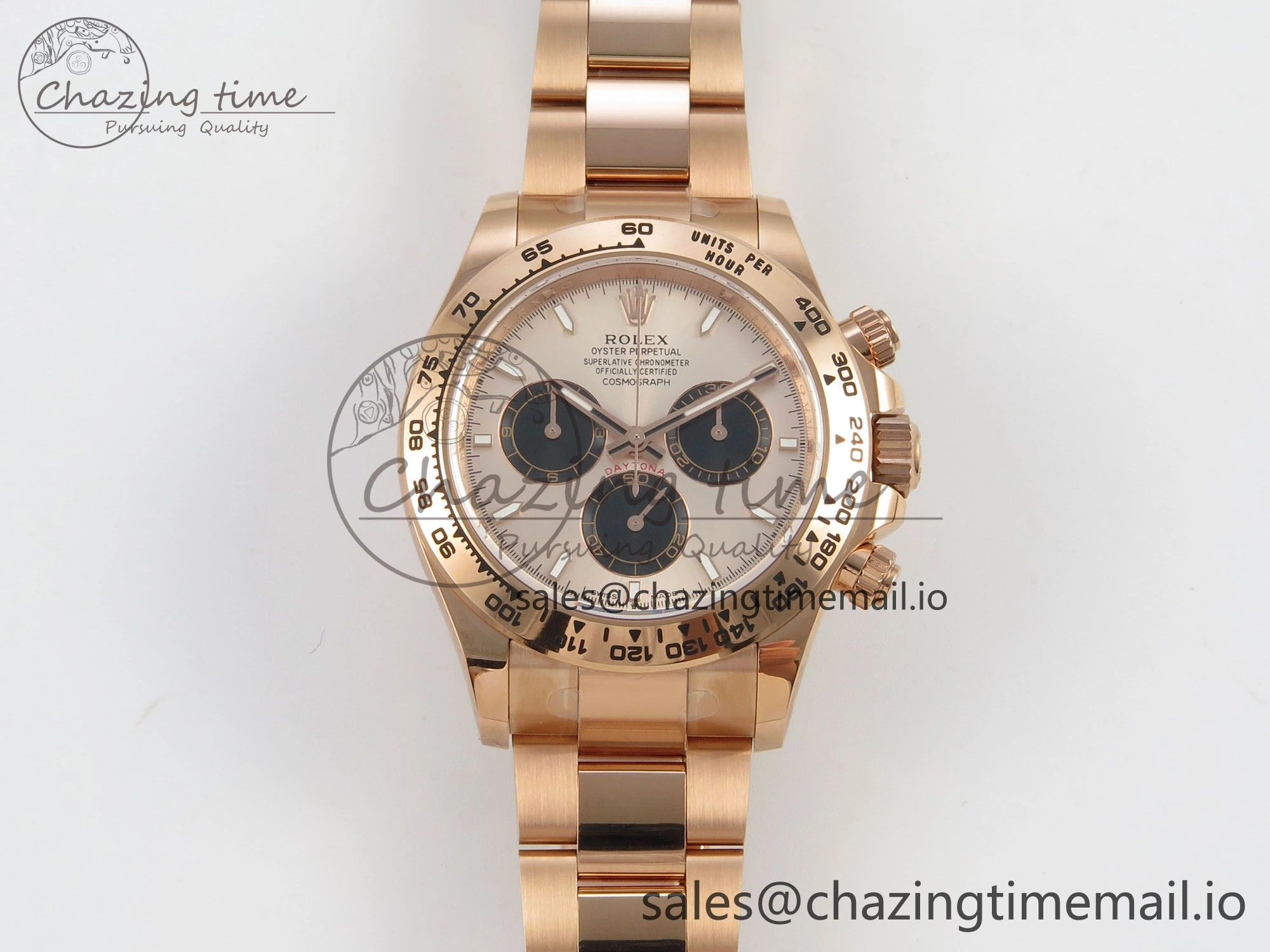 Daytona 126505 RG APSF 1:1 Best Edition RG Black Dial Stick Markers On 904L RG Bracelet SH4131