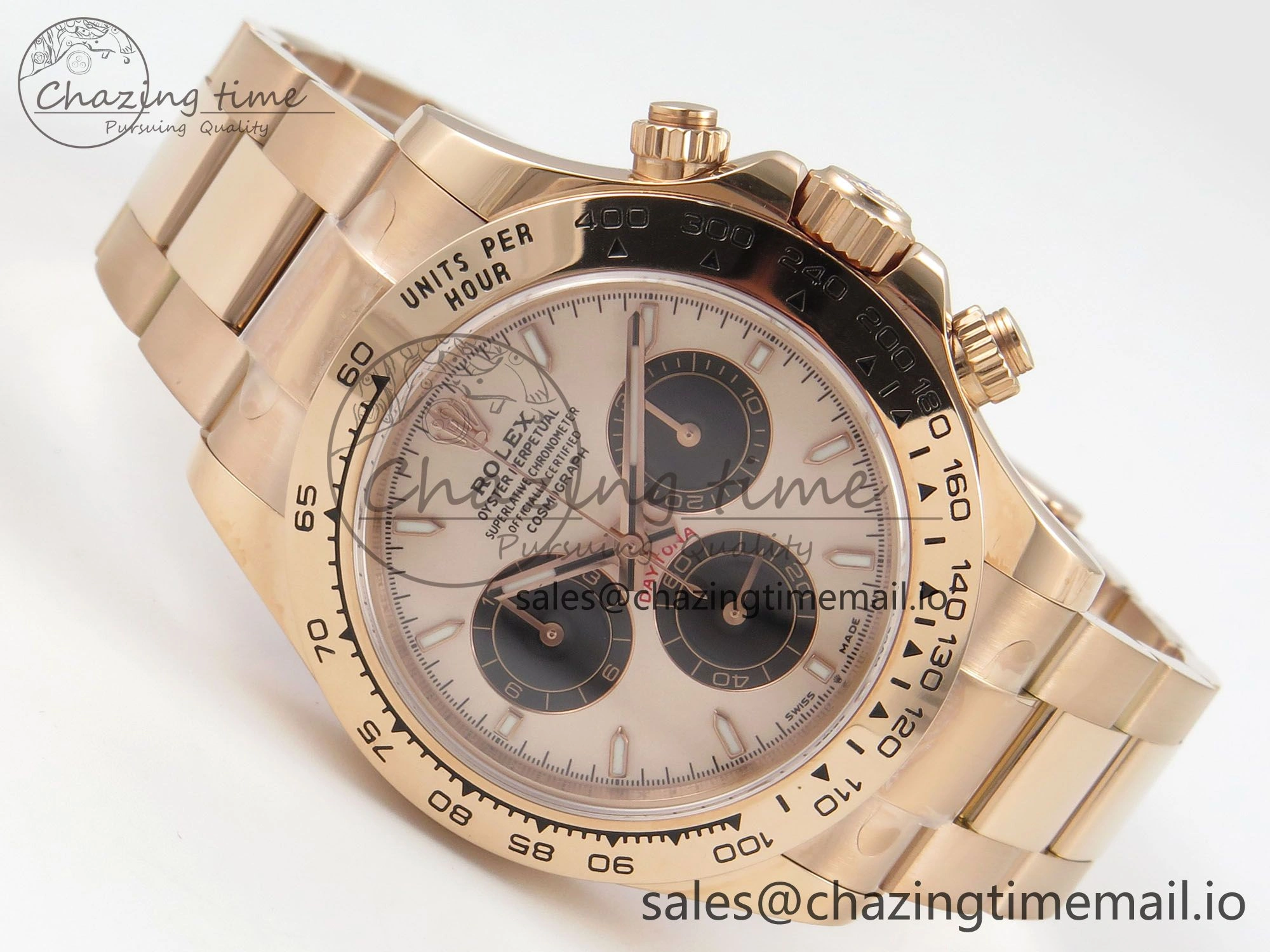 Daytona 126505 RG Clean 1:1 Best Edition RG Champagne Stick Dial on RG Bracelet Super Clone DD4131