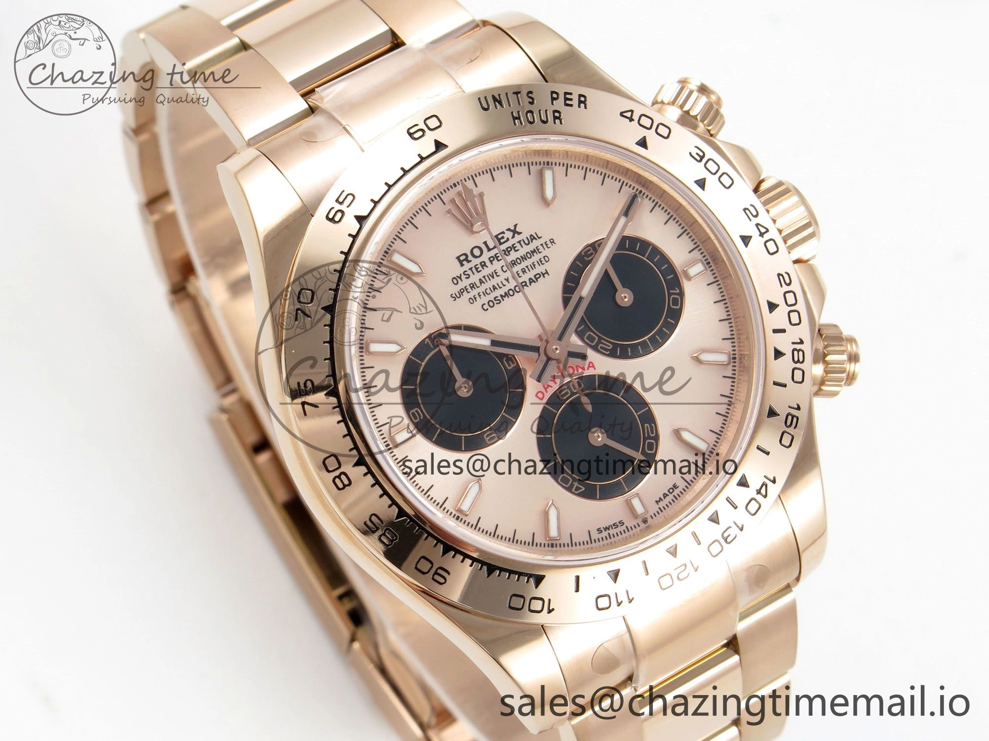 Daytona 126505 RG Clean 1:1 Best Edition RG Champagne Stick Dial on RG Bracelet Super Clone DD4131