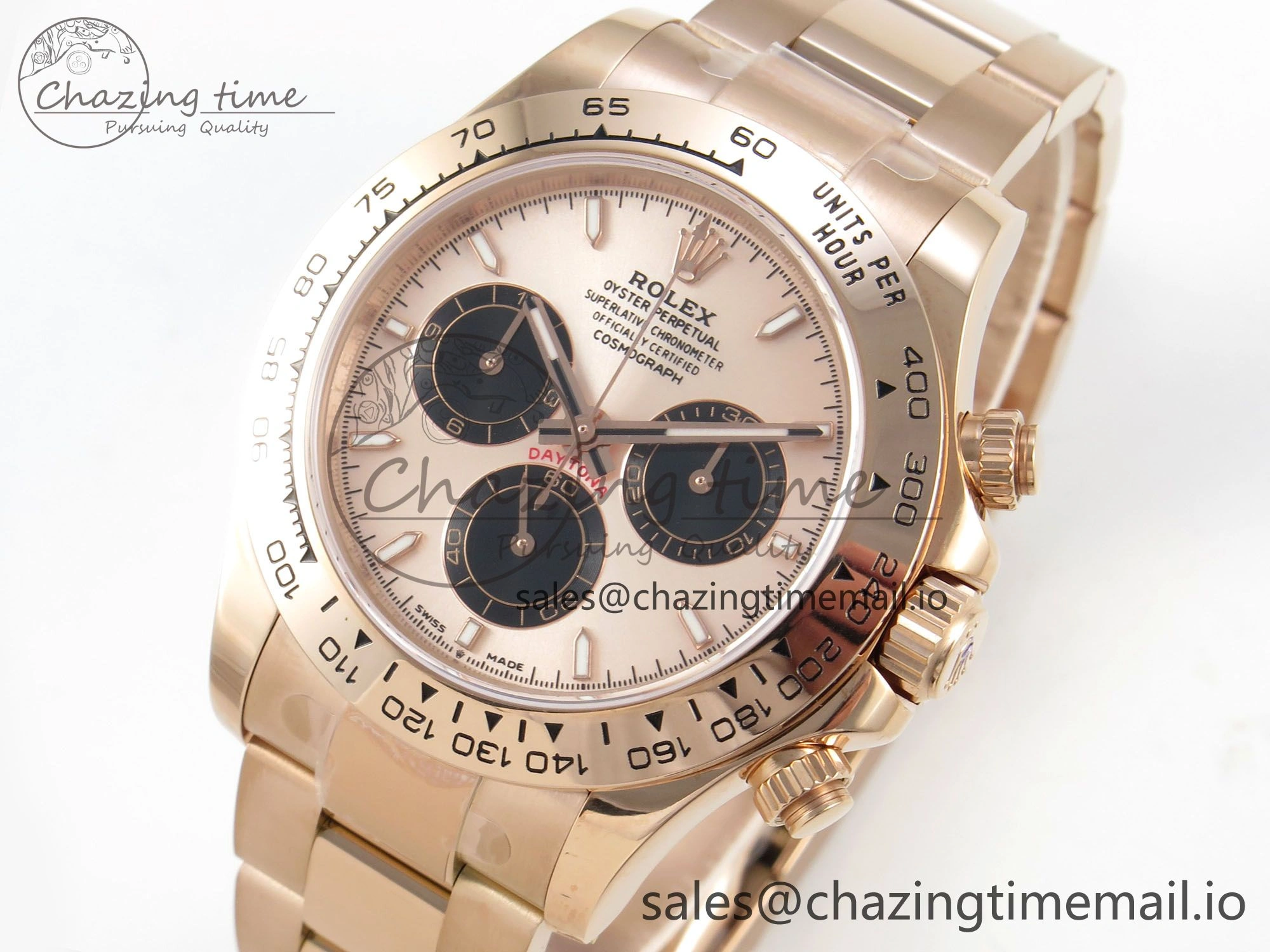Daytona 126505 RG Clean 1:1 Best Edition RG Champagne Stick Dial on RG Bracelet Super Clone DD4131