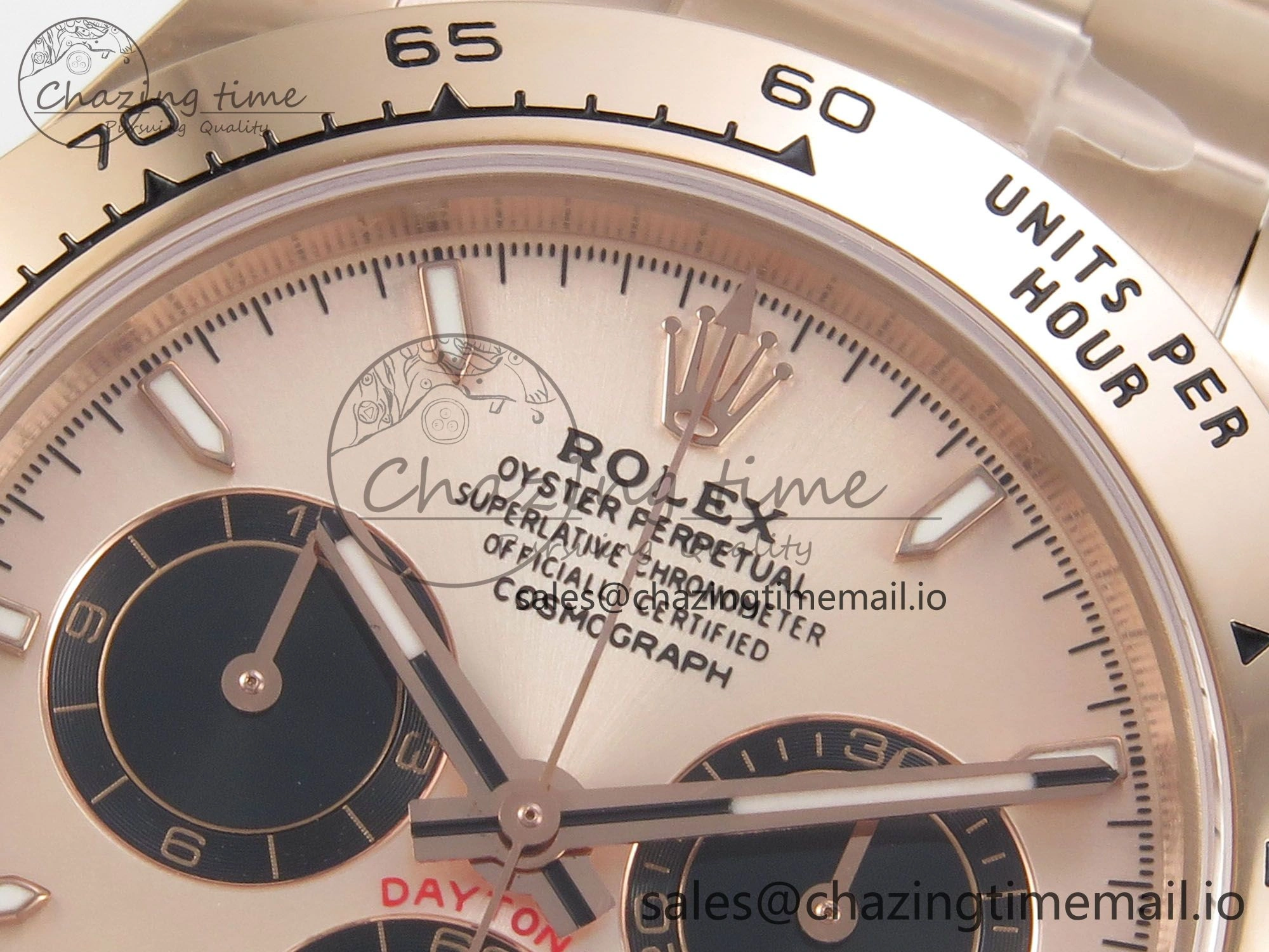 Daytona 126505 RG Clean 1:1 Best Edition RG Champagne Stick Dial on RG Bracelet Super Clone DD4131