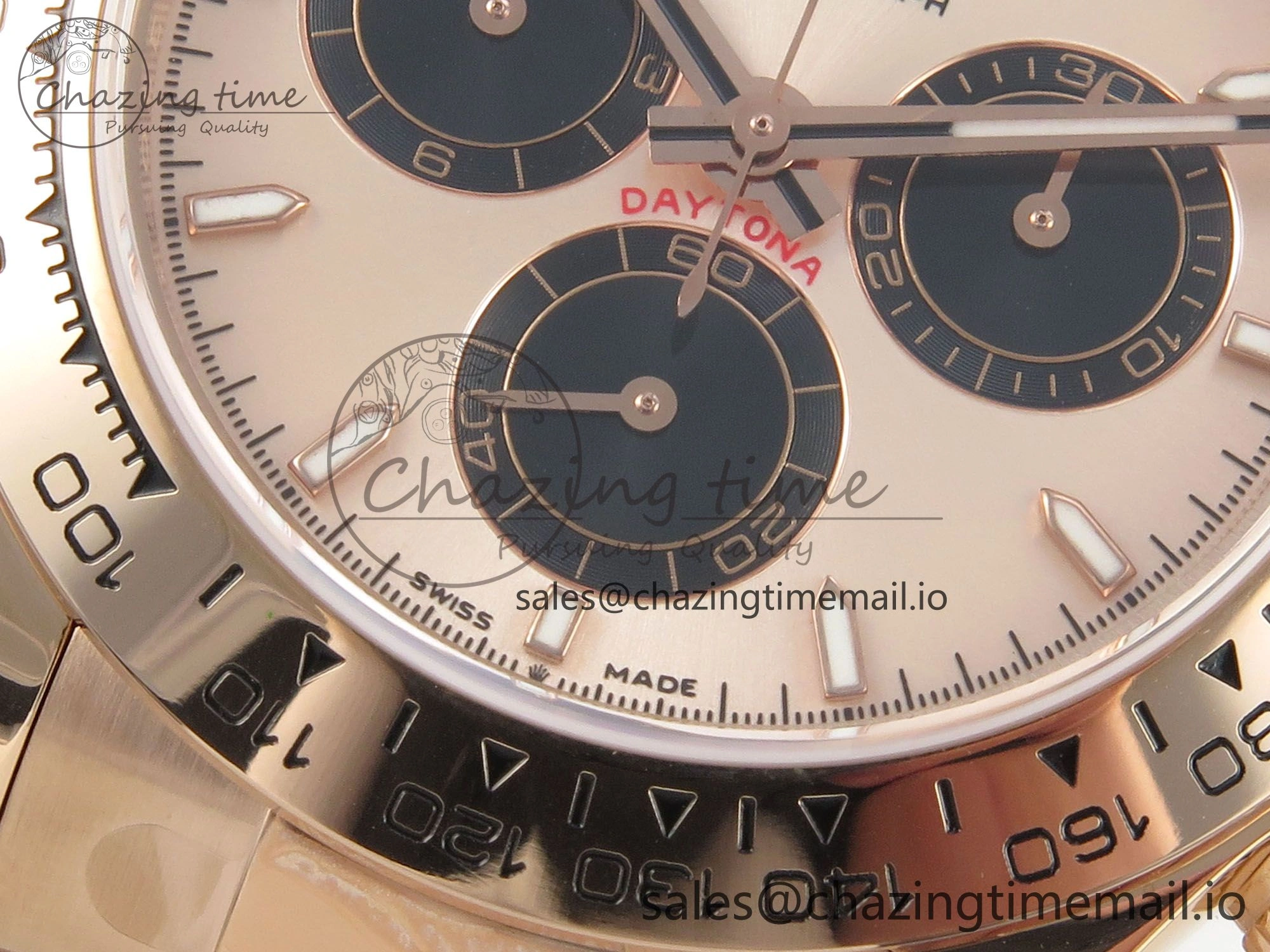 Daytona 126505 RG Clean 1:1 Best Edition RG Champagne Stick Dial on RG Bracelet Super Clone DD4131