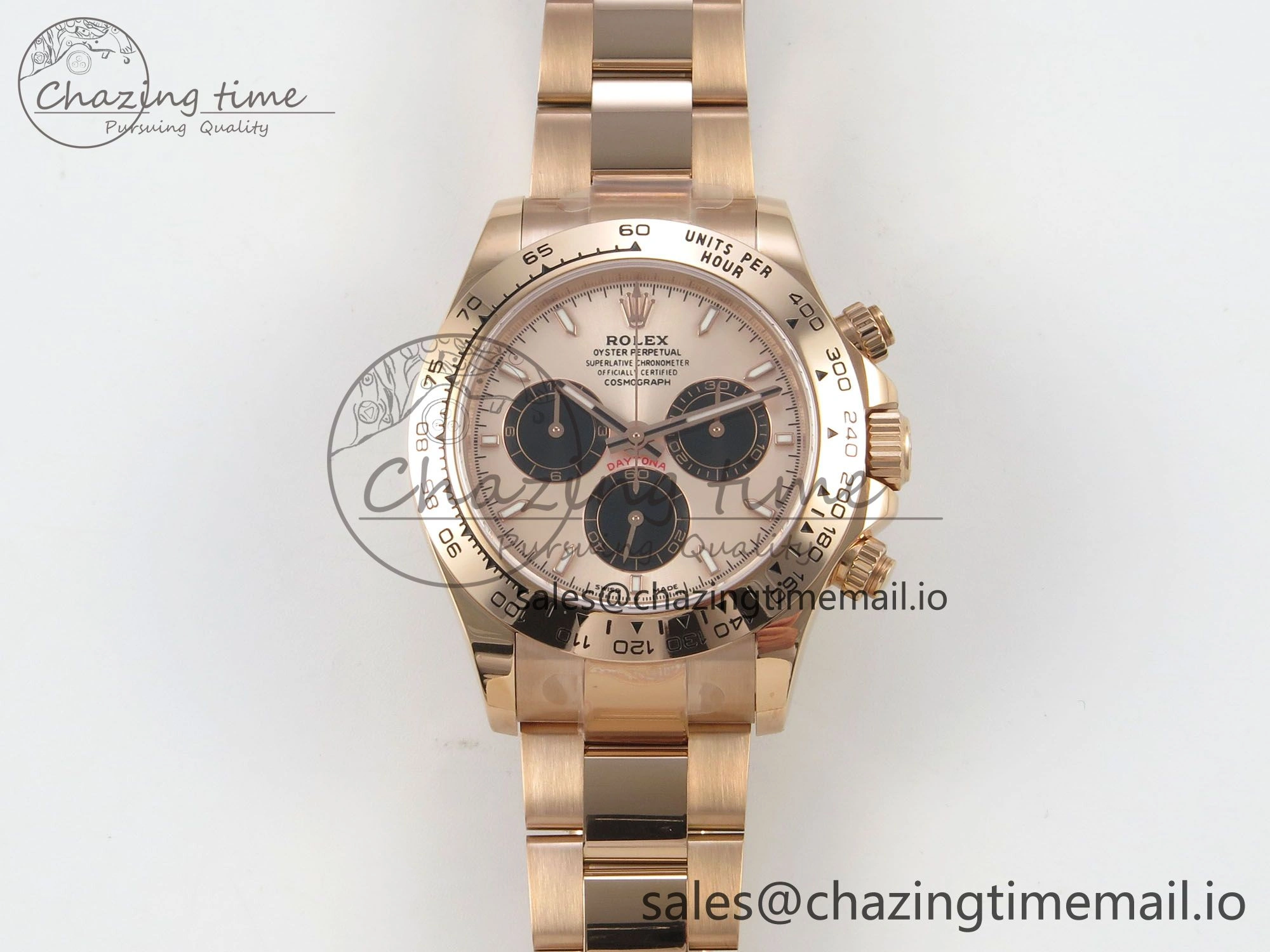 Daytona 126505 RG Clean 1:1 Best Edition RG Champagne Stick Dial on RG Bracelet Super Clone DD4131