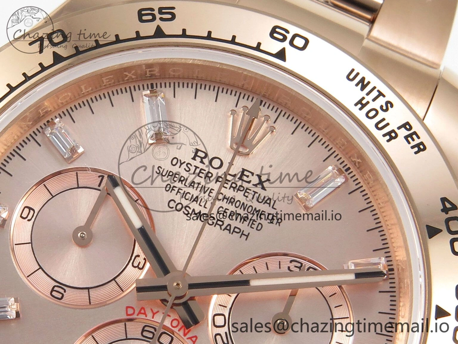 Daytona 126505 RG QF 1:1 Best Edition RG Dial Crystal Markers On RG Bracelet SH4131 V6 (Gain Weight)