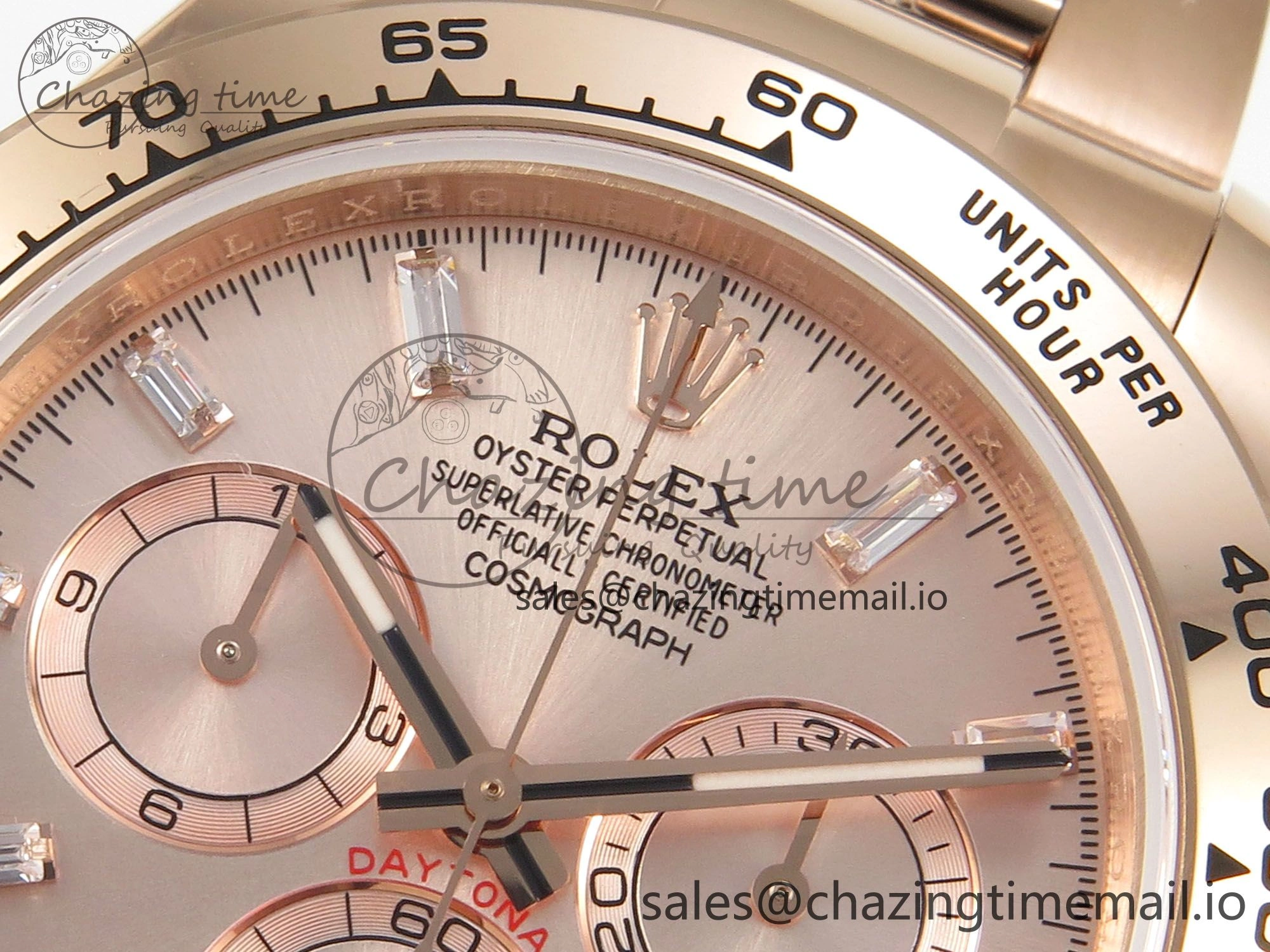 Daytona 126505 RG QF 1:1 Best Edition RG Dial Crystal Markers On RG Bracelet SH4131 V6 (Gain Weight)