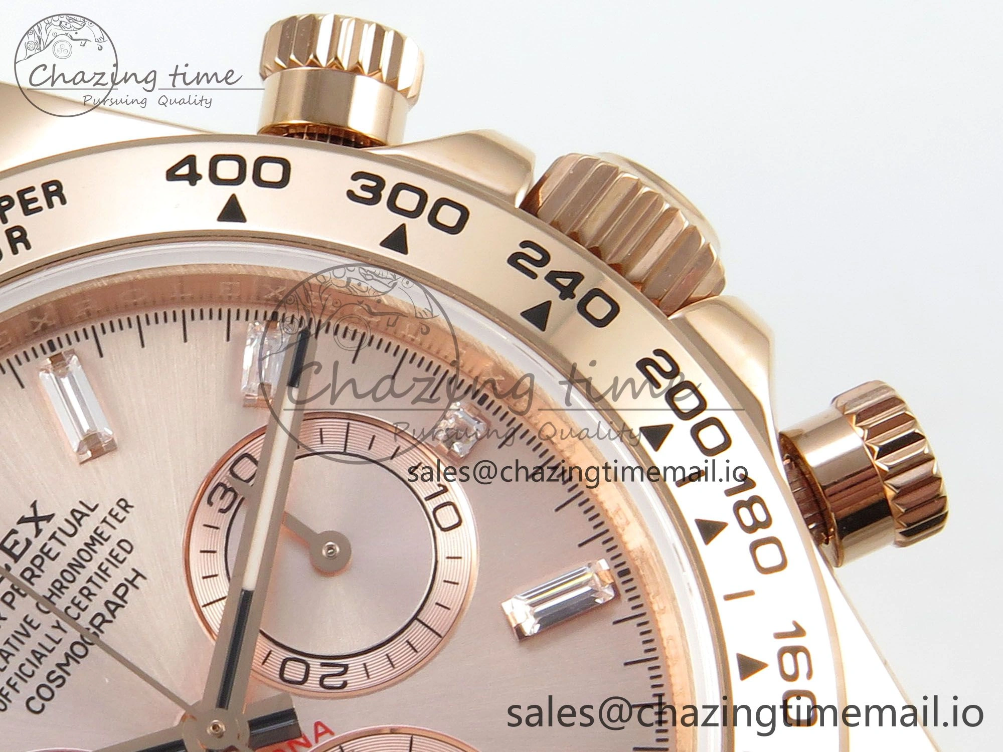 Daytona 126505 RG QF 1:1 Best Edition RG Dial Crystal Markers On RG Bracelet SH4131 V6 (Gain Weight)