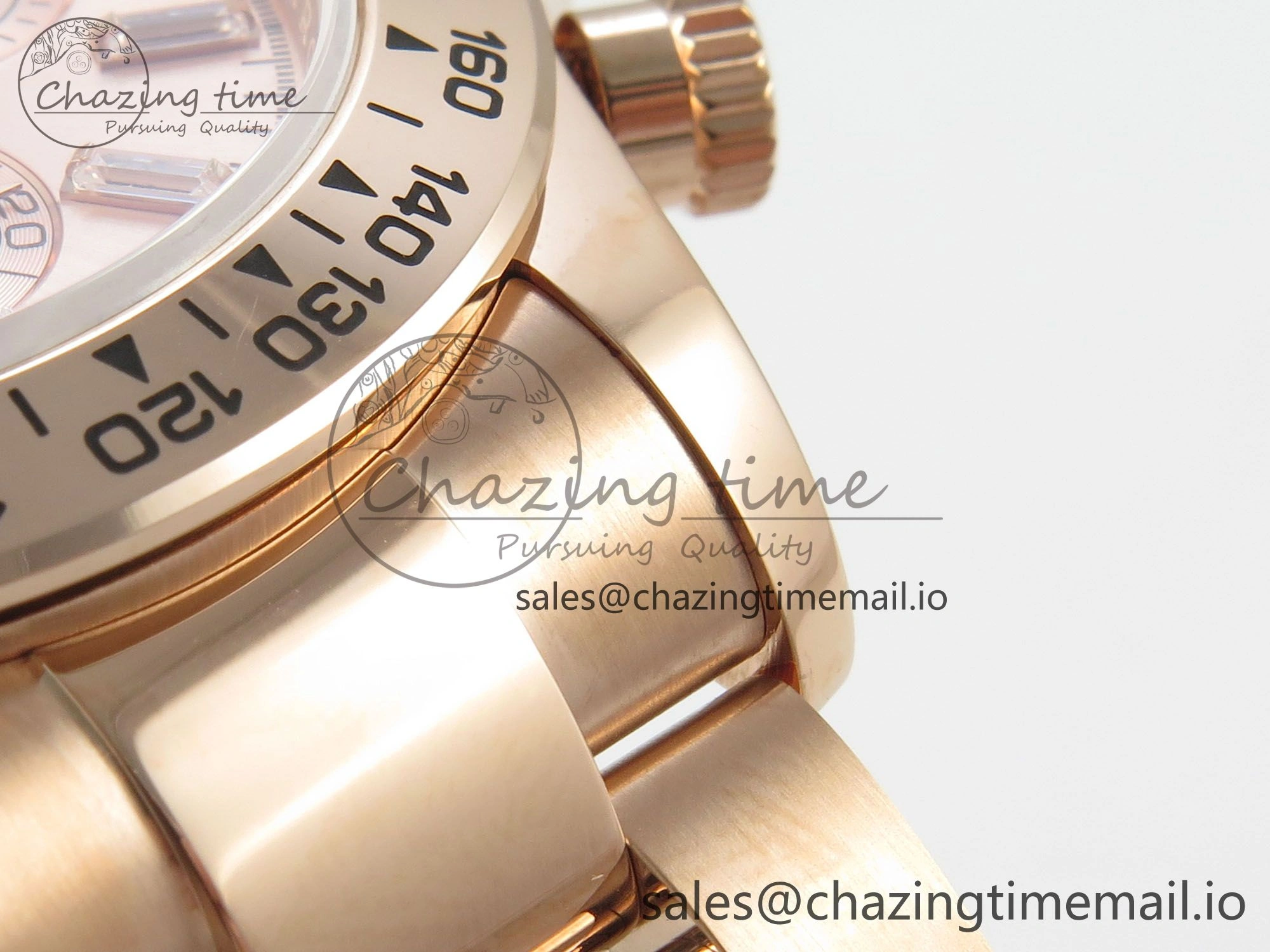 Daytona 126505 RG QF 1:1 Best Edition RG Dial Crystal Markers On RG Bracelet SH4131 V6 (Gain Weight)