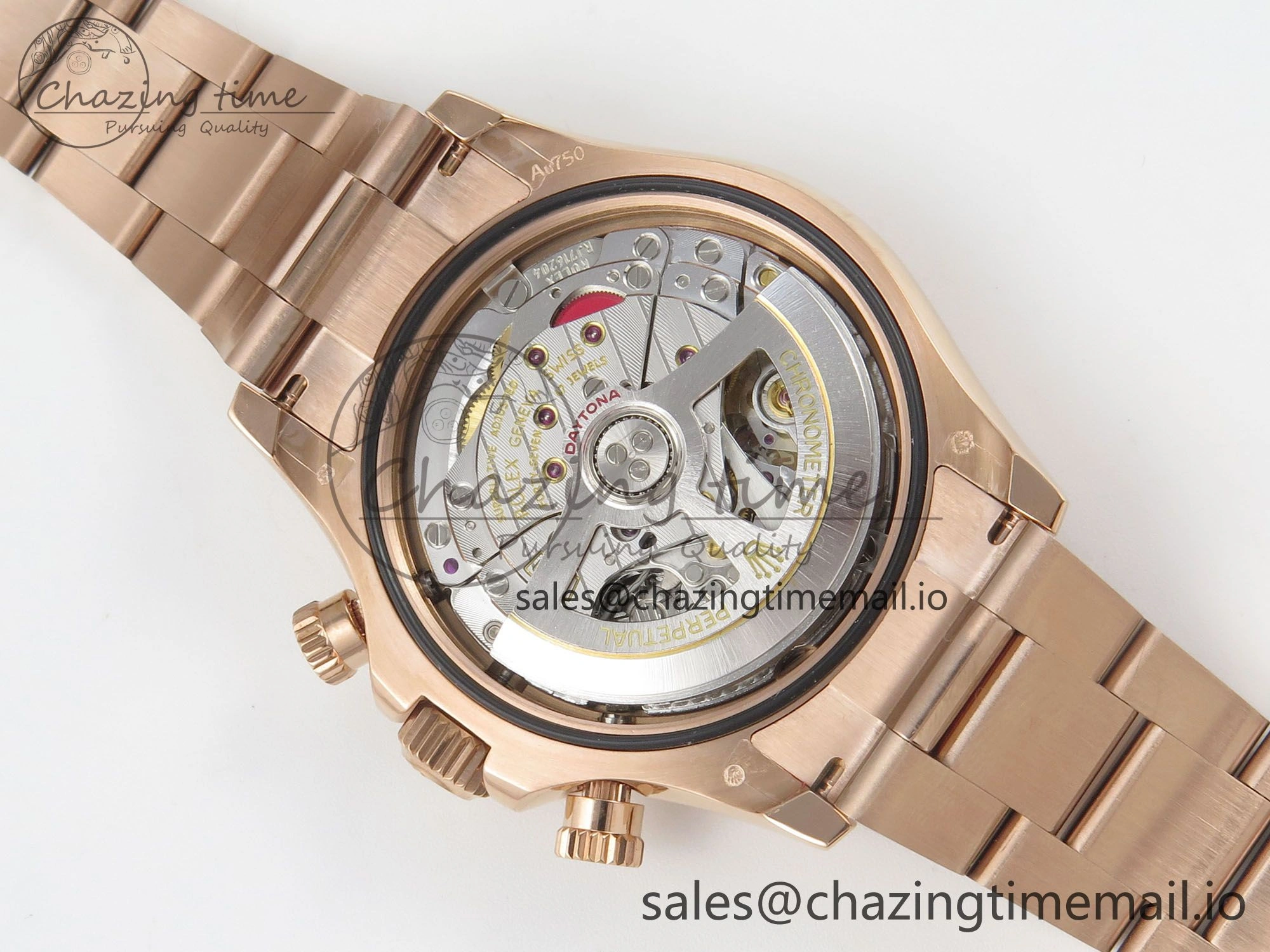 Daytona 126505 RG QF 1:1 Best Edition RG Dial Crystal Markers On RG Bracelet SH4131 V6 (Gain Weight)