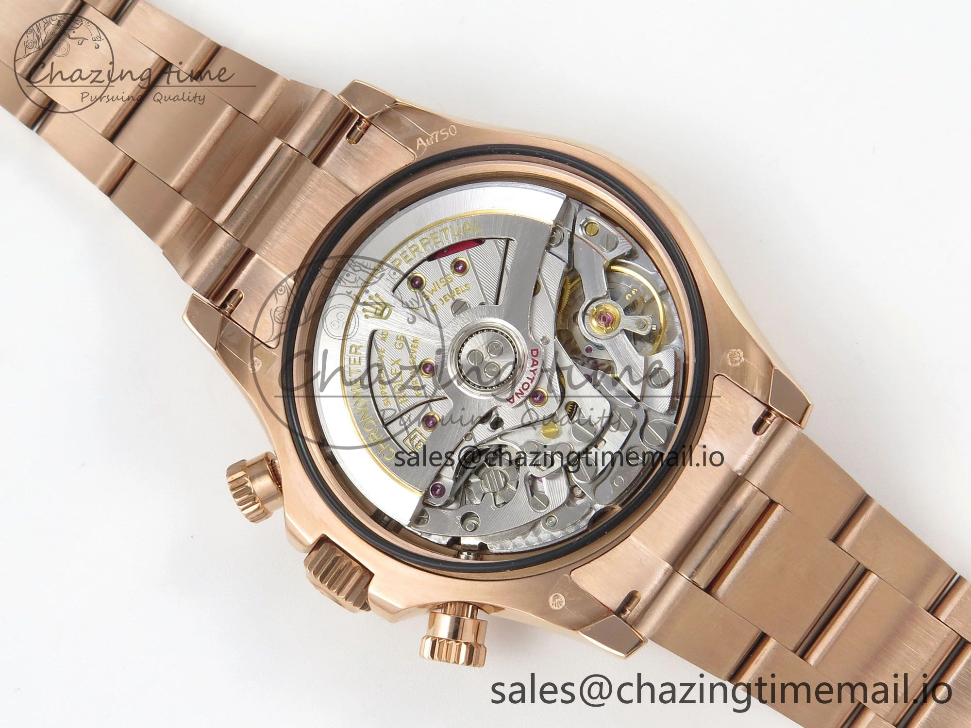 Daytona 126505 RG QF 1:1 Best Edition RG Dial Crystal Markers On RG Bracelet SH4131 V6 (Gain Weight)