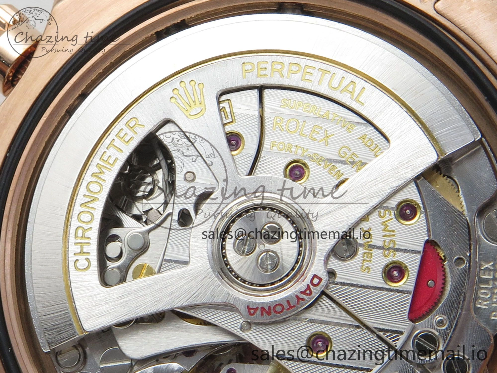 Daytona 126505 RG QF 1:1 Best Edition RG Dial Crystal Markers On RG Bracelet SH4131 V6 (Gain Weight)