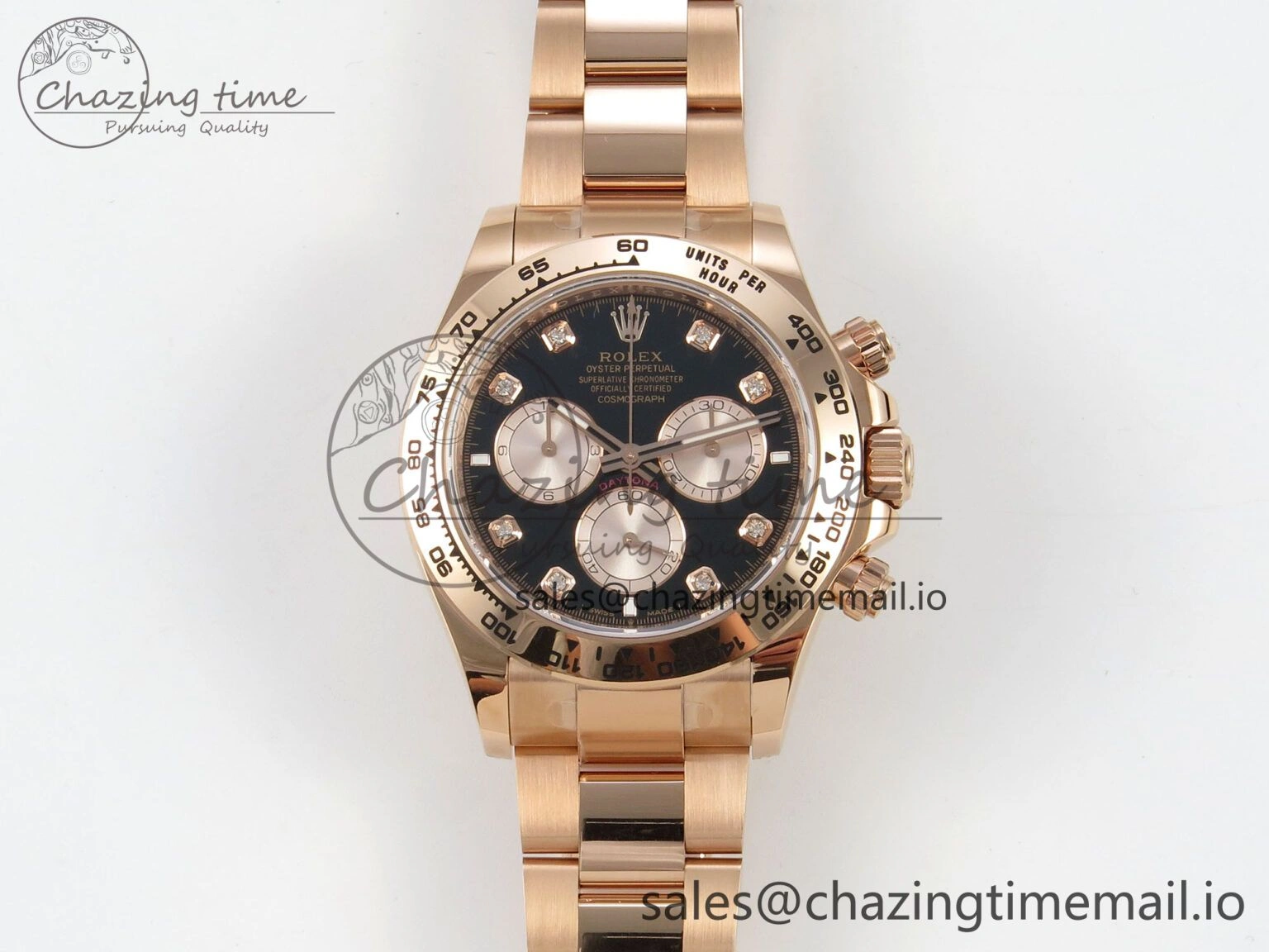 Daytona 126505 THBF 1:1 Best Edition Black RG Dial on RG Bracelet SH4131