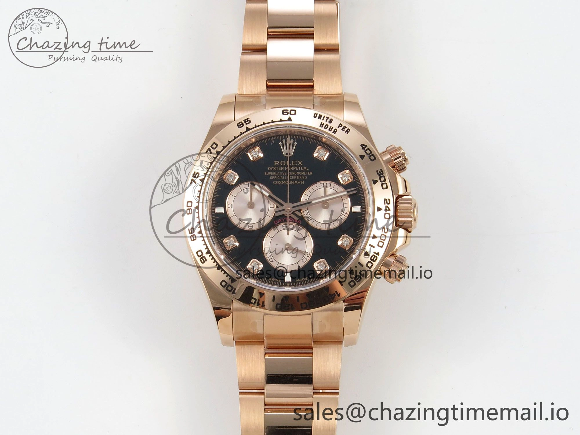 Daytona 126505 THBF 1:1 Best Edition Black RG Dial on RG Bracelet SH4131