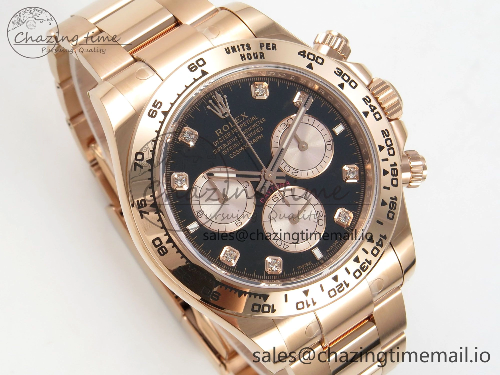 Daytona 126505 THBF 1:1 Best Edition Black RG Dial on RG Bracelet SH4131