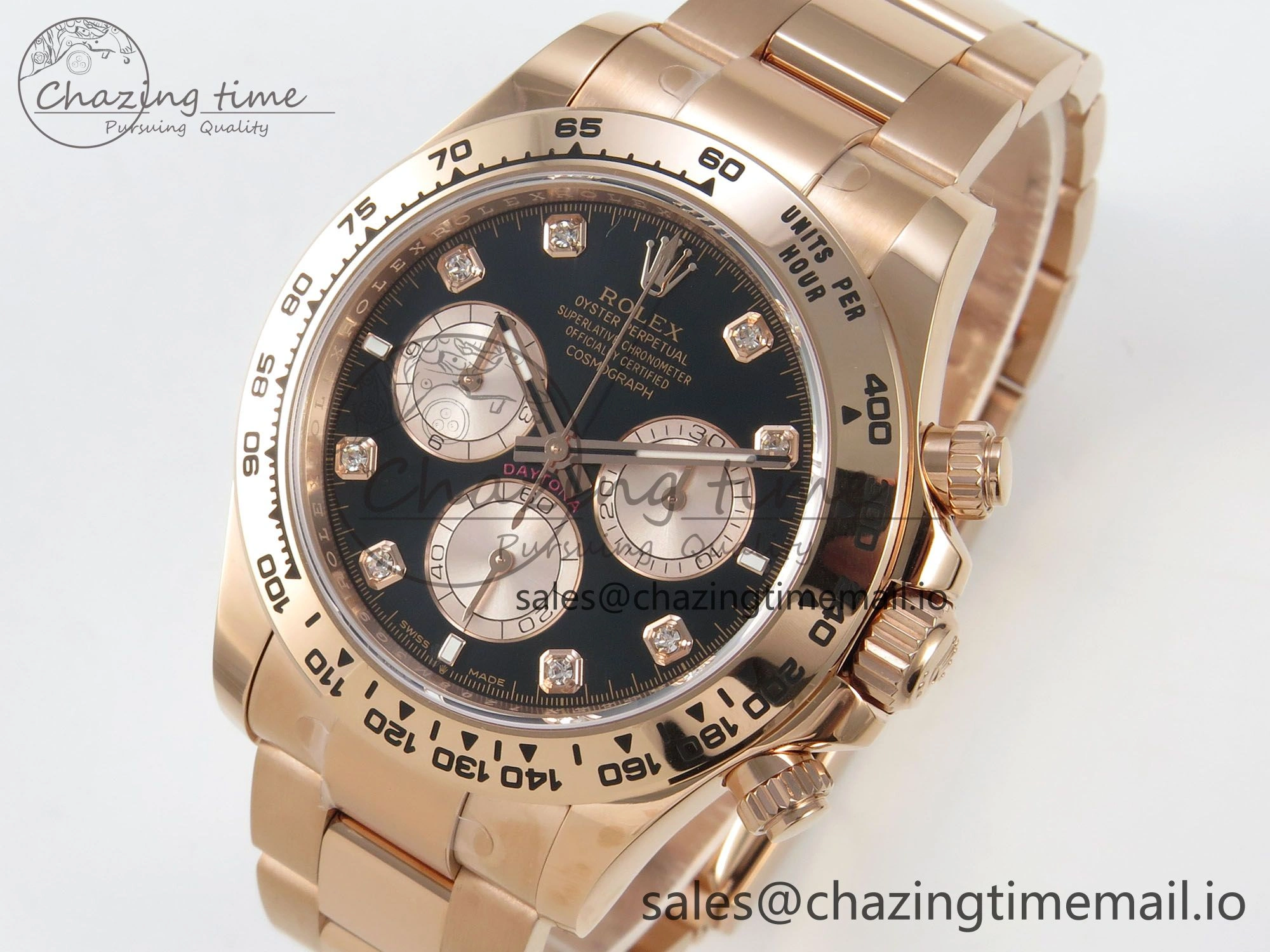 Daytona 126505 THBF 1:1 Best Edition Black RG Dial on RG Bracelet SH4131