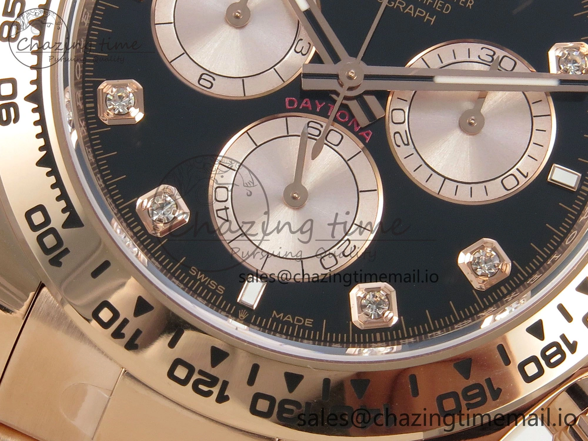 Daytona 126505 THBF 1:1 Best Edition Black RG Dial on RG Bracelet SH4131