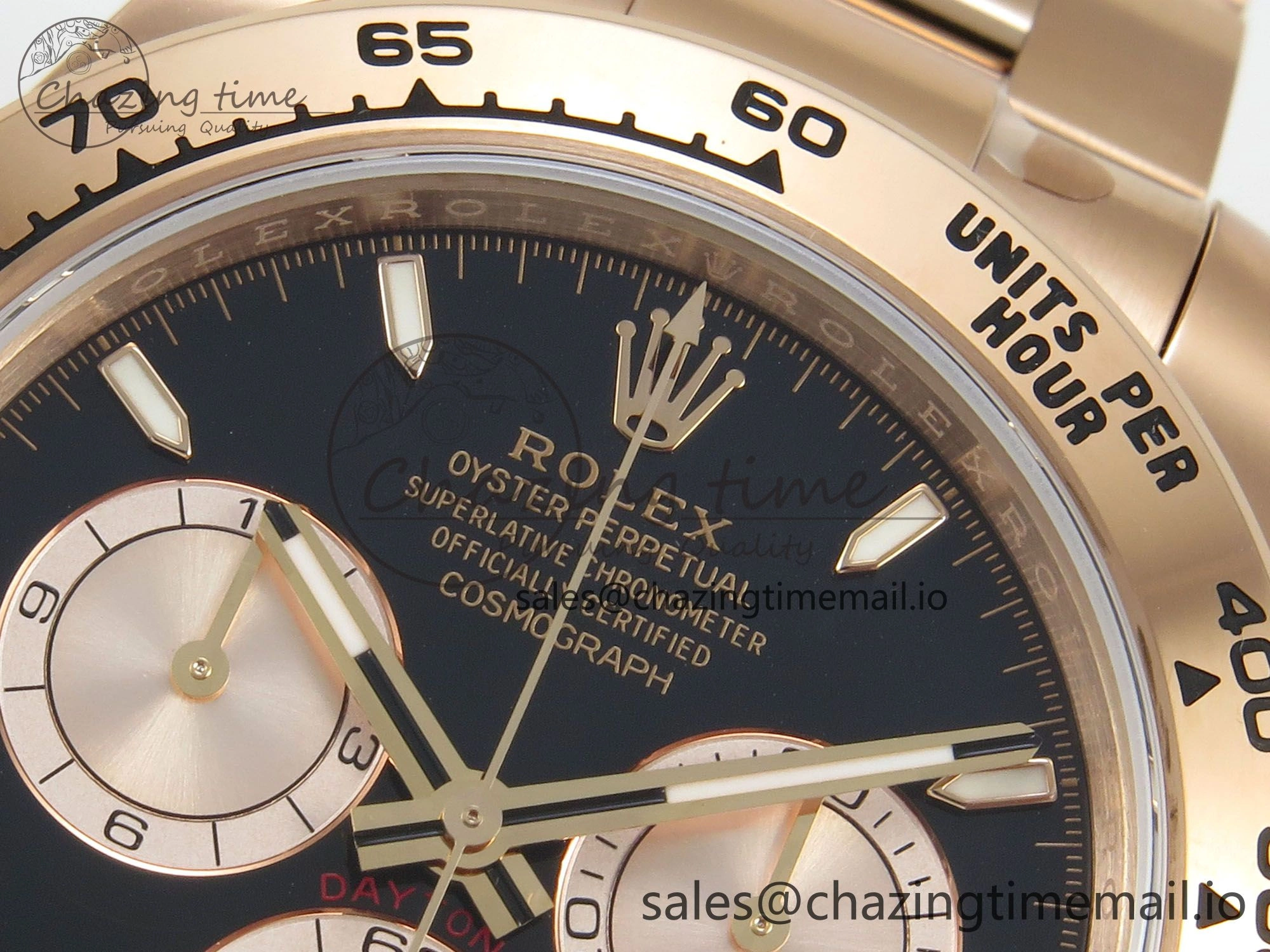 Daytona 126505 VSF 1:1 Best Edition Black Dial RG Subdial On Oyster Bracelet DD4131(Gain Weight)