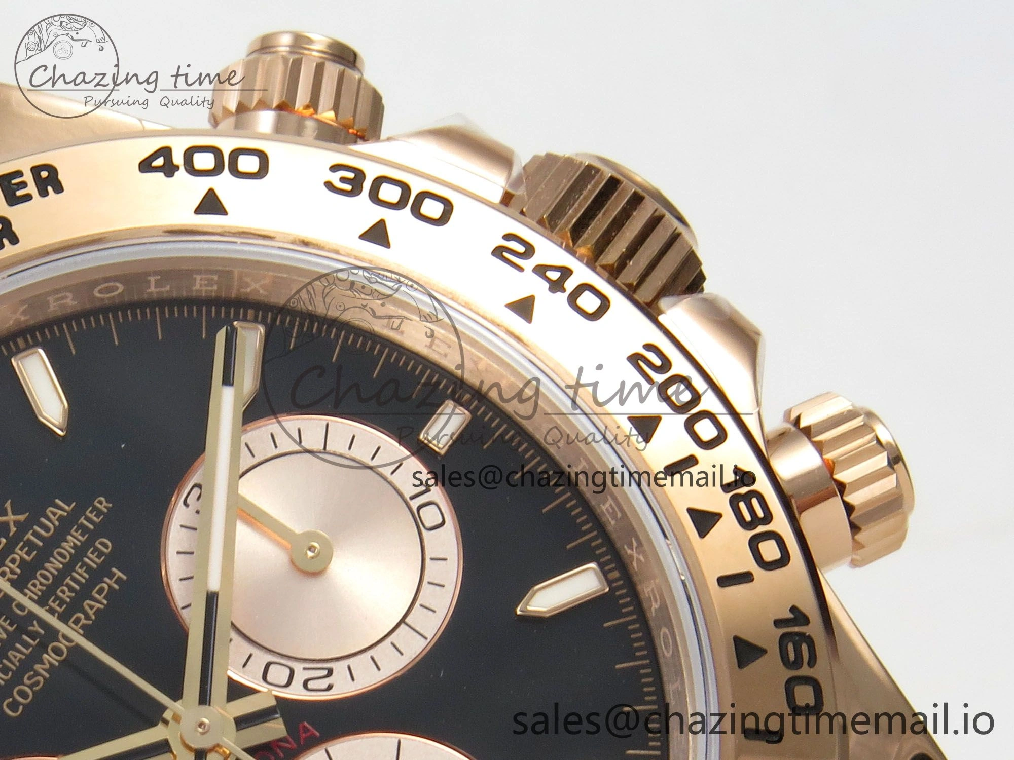 Daytona 126505 VSF 1:1 Best Edition Black Dial RG Subdial On Oyster Bracelet DD4131(Gain Weight)