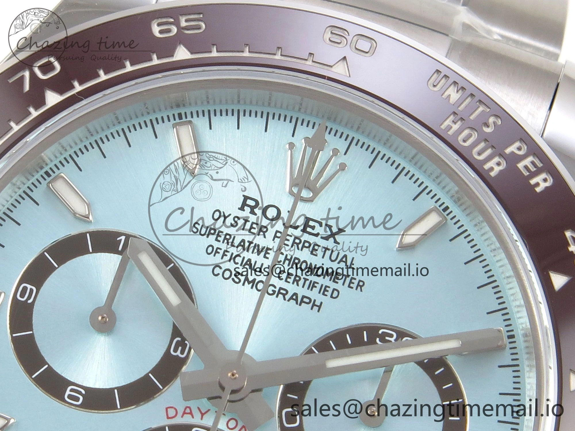 Daytona 126506 904L SS Clean 1:1 Best Edition Ice Blue Dial Sticks Markers on 904L SS Bracelet Super Clone DD4131