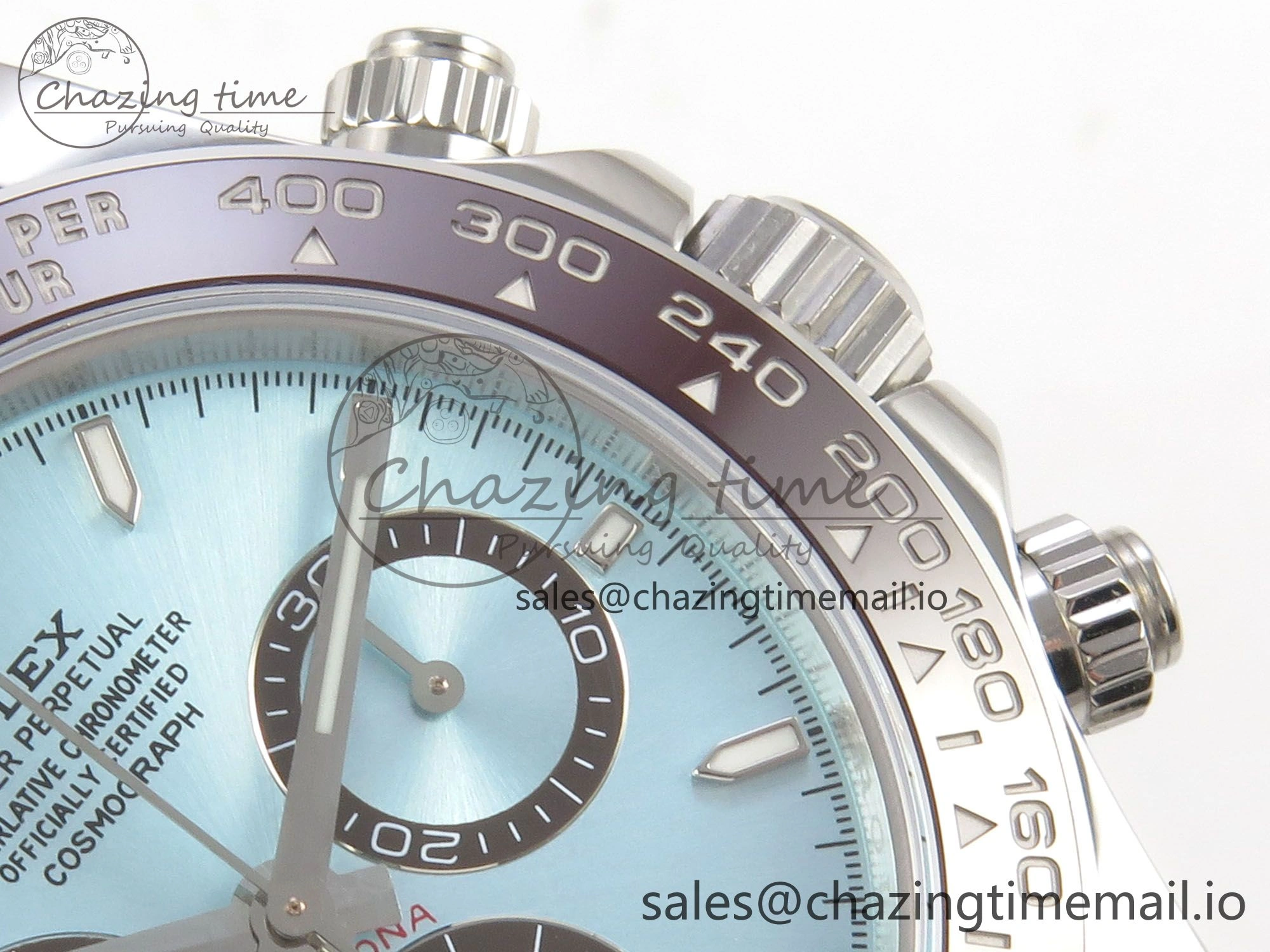 Daytona 126506 904L SS Clean 1:1 Best Edition Ice Blue Dial Sticks Markers on 904L SS Bracelet Super Clone DD4131