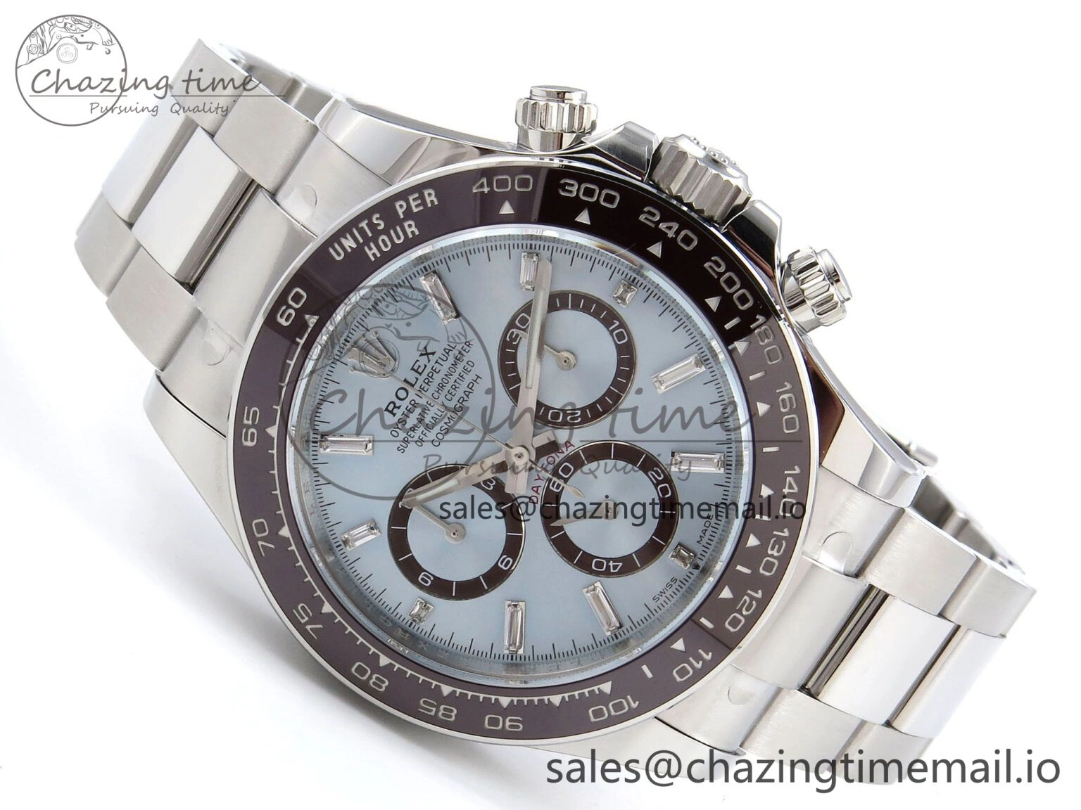 Daytona 126506 APSF 1:1 Best Edition 904L Steel Ice Blue Diamonds Markers Dial on SS Braclet SH4131