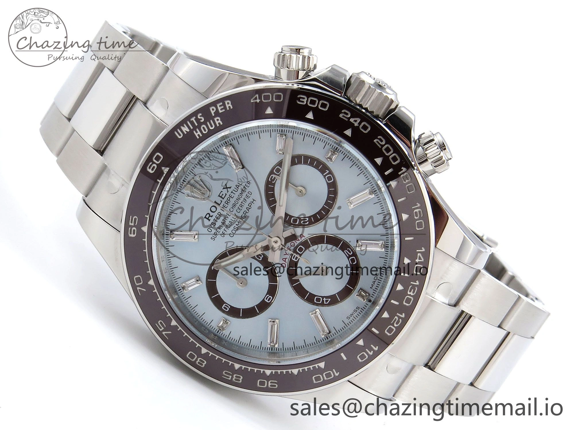 Daytona 126506 APSF 1:1 Best Edition 904L Steel Ice Blue Diamonds Markers Dial on SS Braclet SH4131