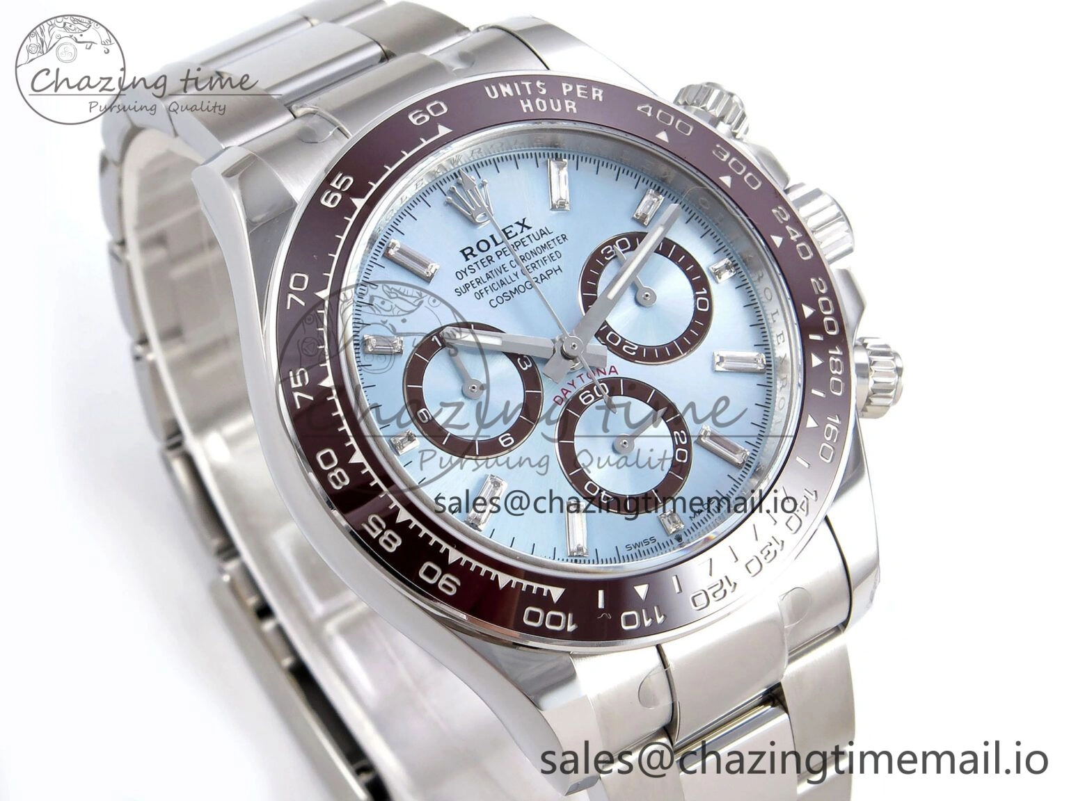 Daytona 126506 APSF 1:1 Best Edition 904L Steel Ice Blue Diamonds Markers Dial on SS Braclet SH4131