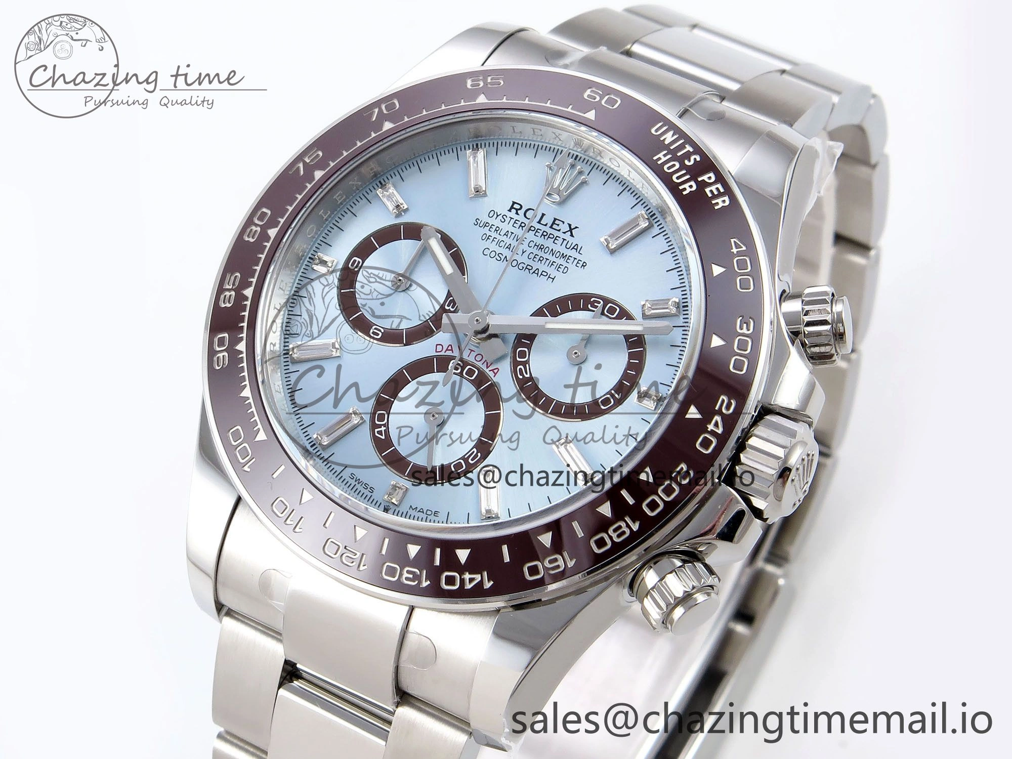 Daytona 126506 APSF 1:1 Best Edition 904L Steel Ice Blue Diamonds Markers Dial on SS Braclet SH4131