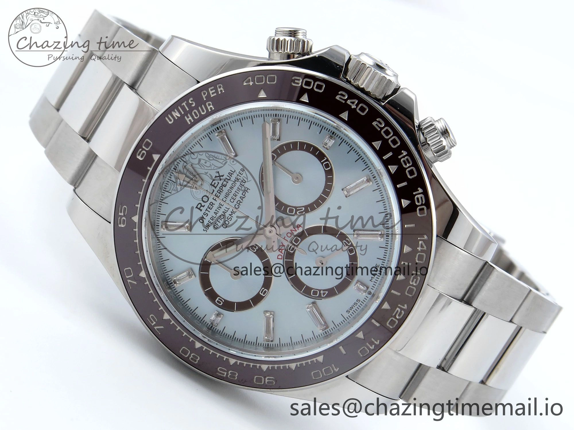Daytona 126506 AR+F 1:1 Best Edition Ice Blue Diamonds Dial Lume Marker on SS Braclet SH4131