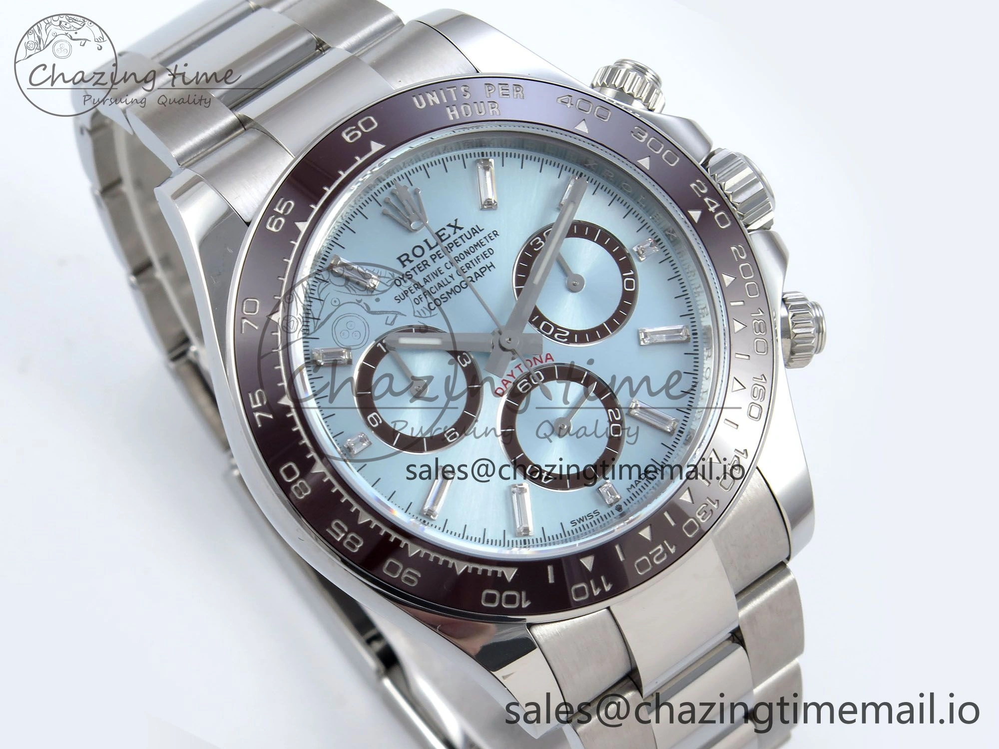 Daytona 126506 AR+F 1:1 Best Edition Ice Blue Diamonds Dial Lume Marker on SS Braclet SH4131