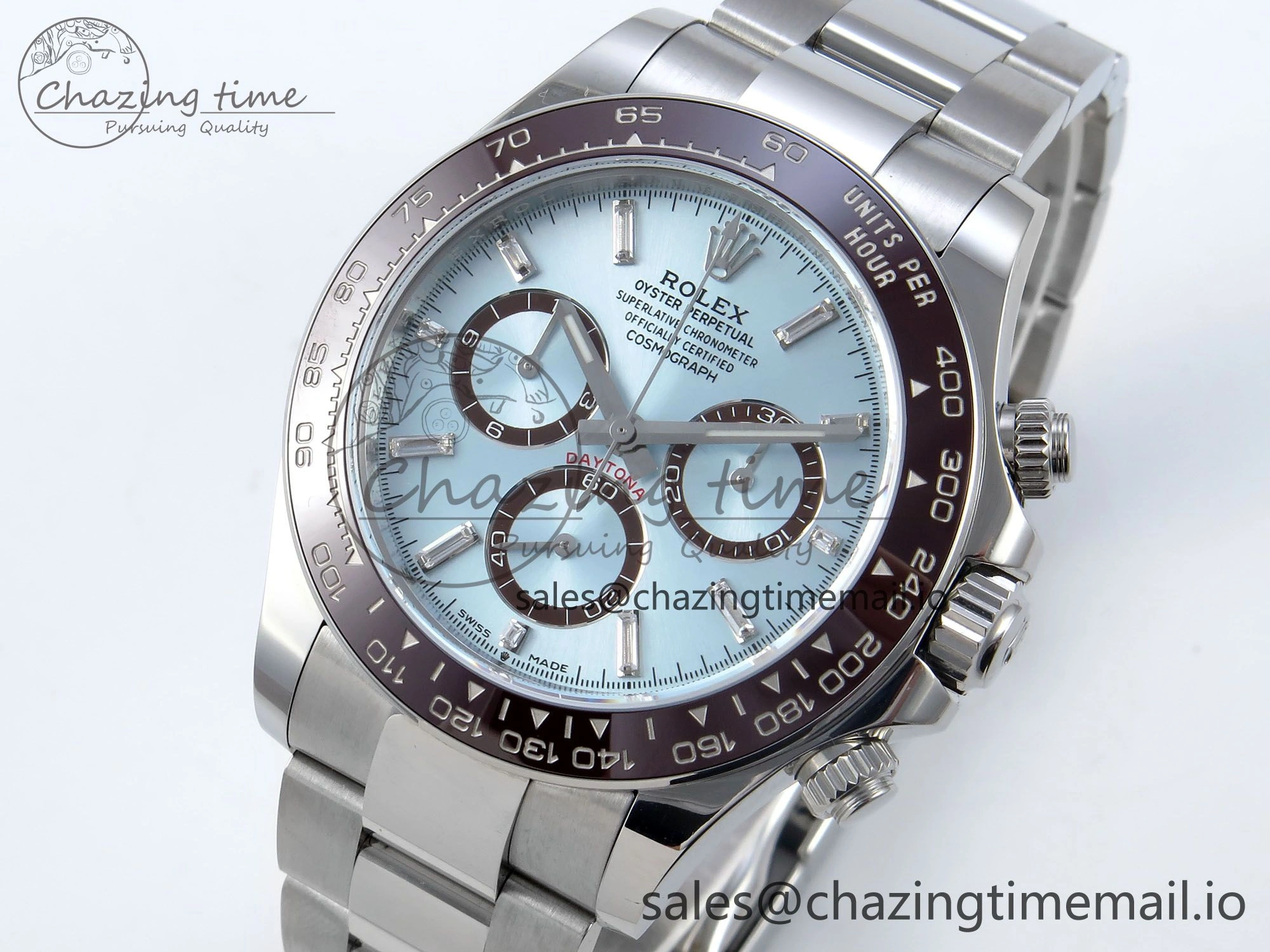 Daytona 126506 AR+F 1:1 Best Edition Ice Blue Diamonds Dial Lume Marker on SS Braclet SH4131
