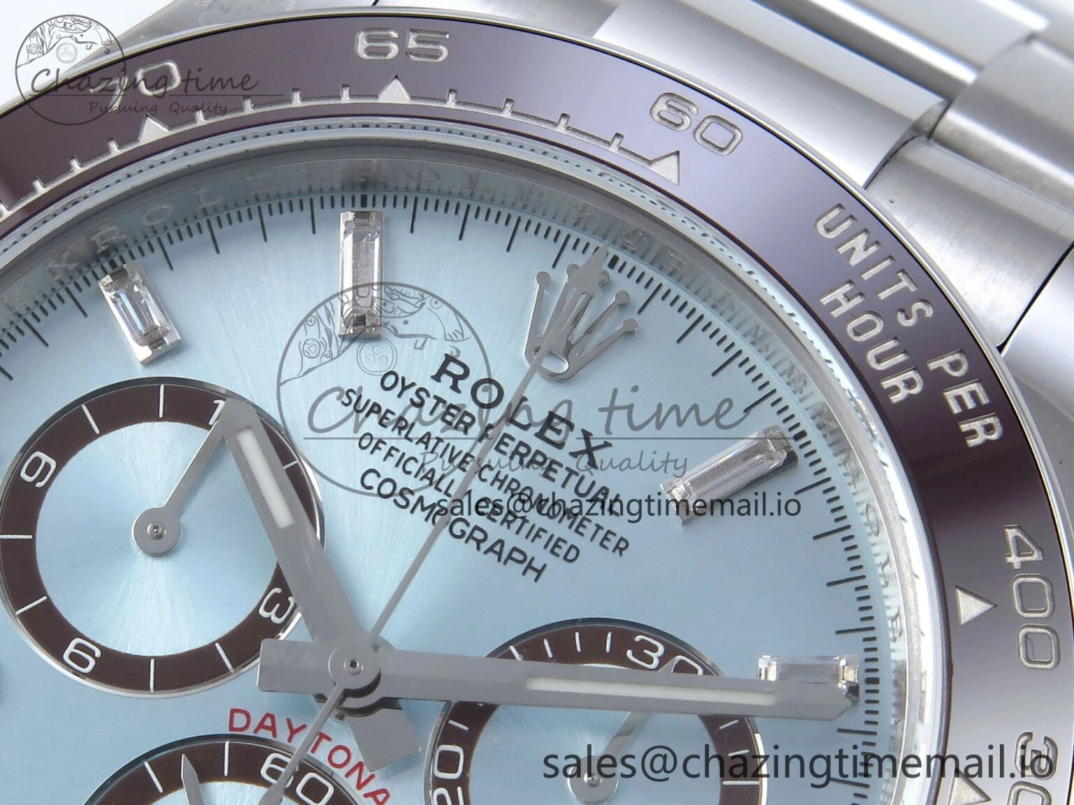 Daytona 126506 AR+F 1:1 Best Edition Ice Blue Diamonds Dial Lume Marker on SS Braclet SH4131