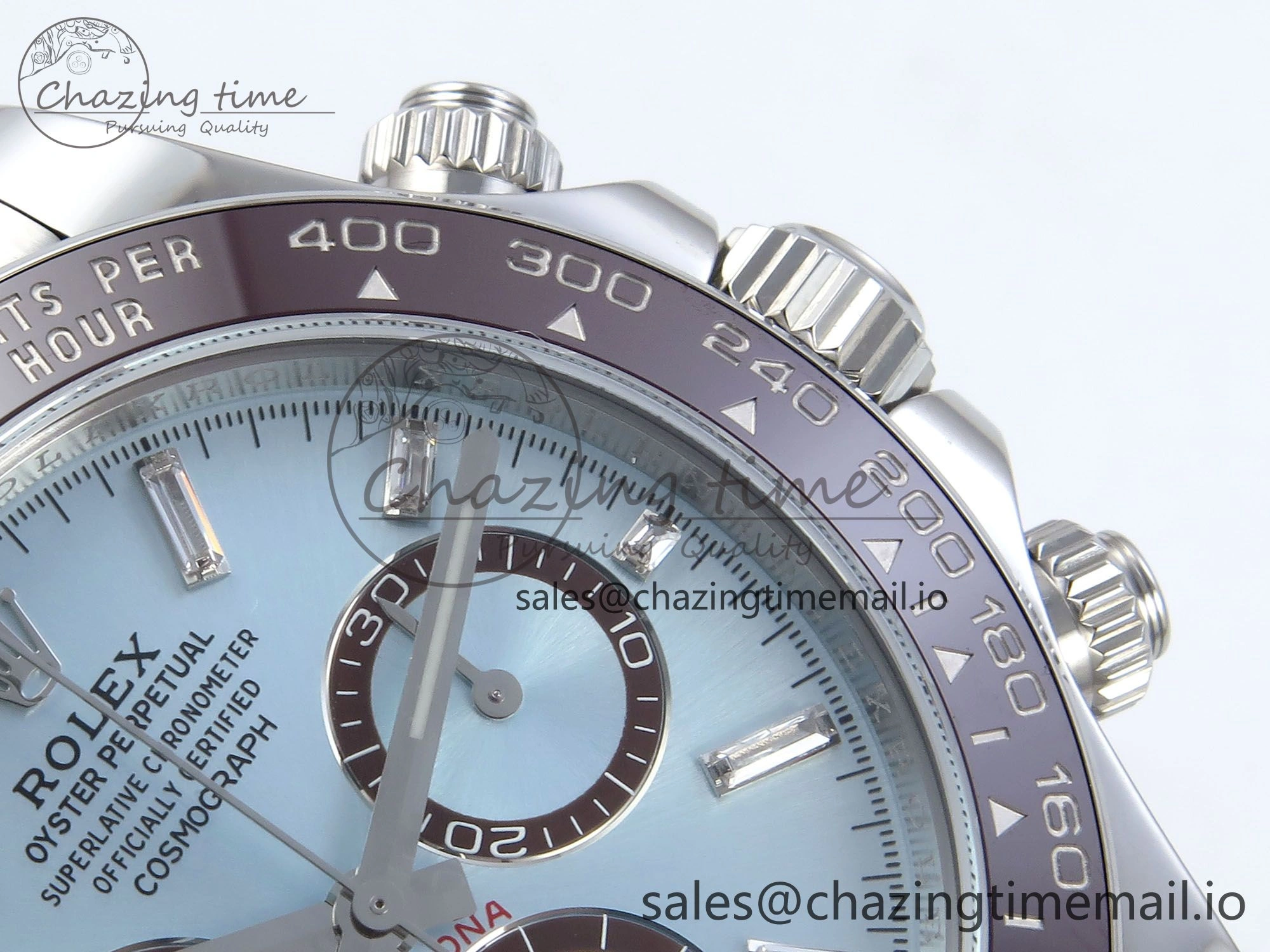 Daytona 126506 AR+F 1:1 Best Edition Ice Blue Diamonds Dial Lume Marker on SS Braclet SH4131