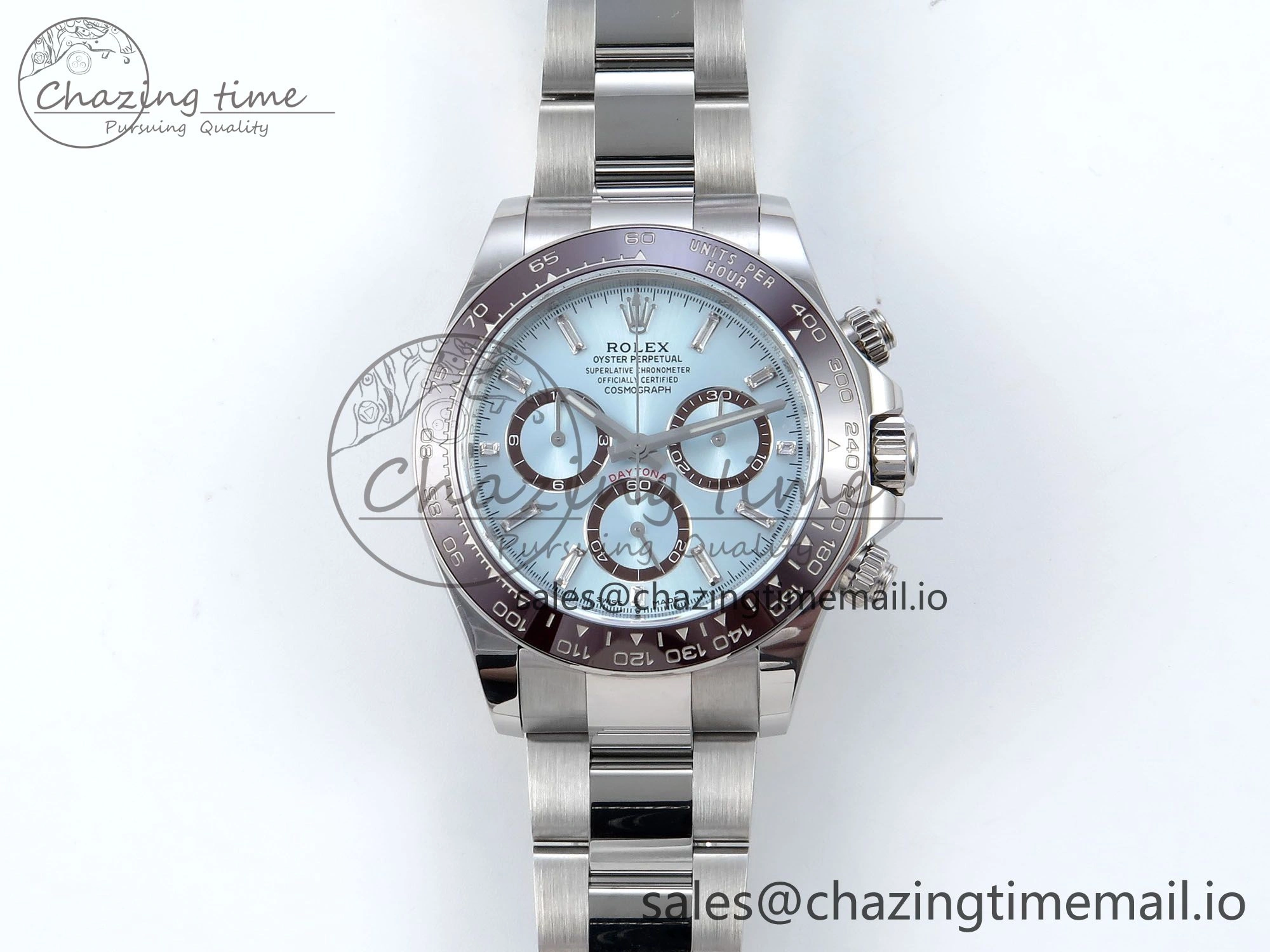 Daytona 126506 AR+F 1:1 Best Edition Ice Blue Diamonds Dial Lume Marker on SS Braclet SH4131