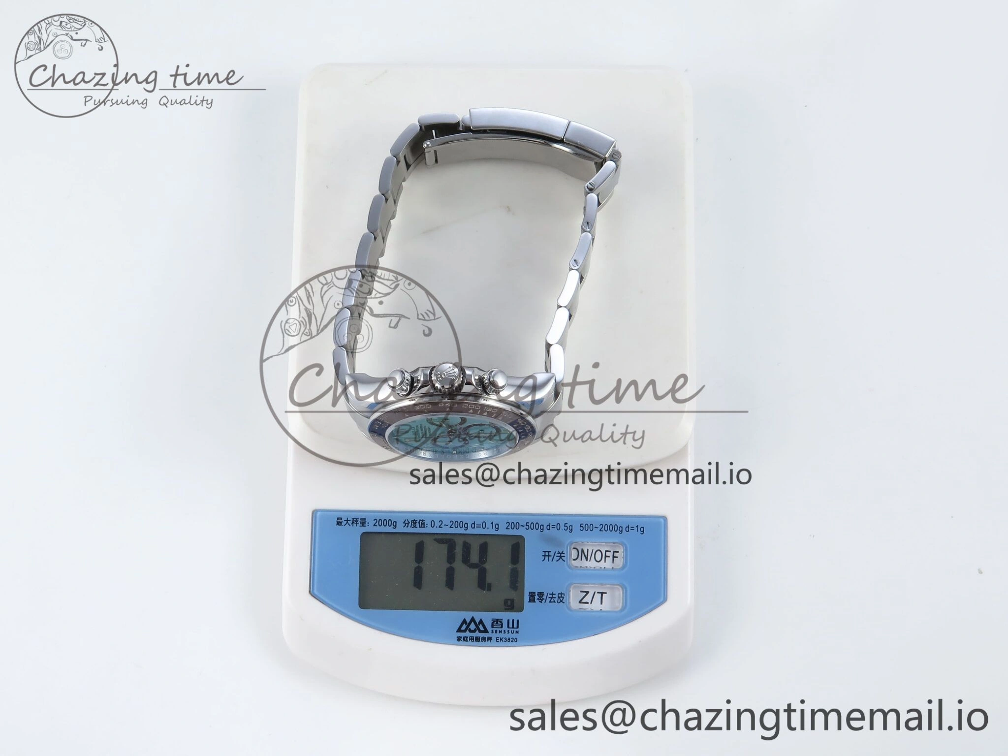Daytona 126506 Arabic QF 1:1 Best Edition Ice Blue Dial on SS Bracelet SH4131 V6 (Gain Weight)
