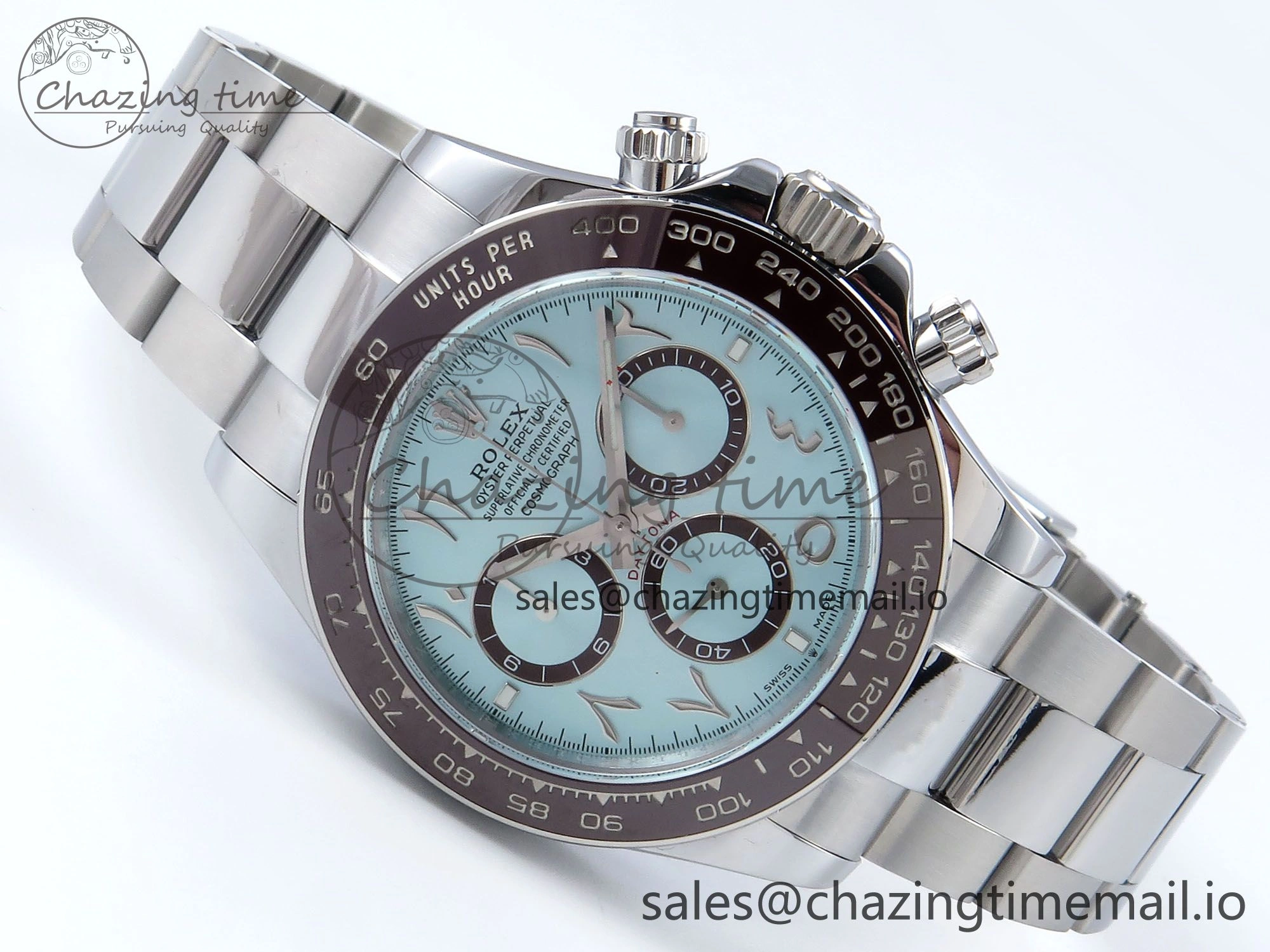 Daytona 126506 Arabic QF 1:1 Best Edition Ice Blue Dial on SS Bracelet SH4131 V6 (Gain Weight)