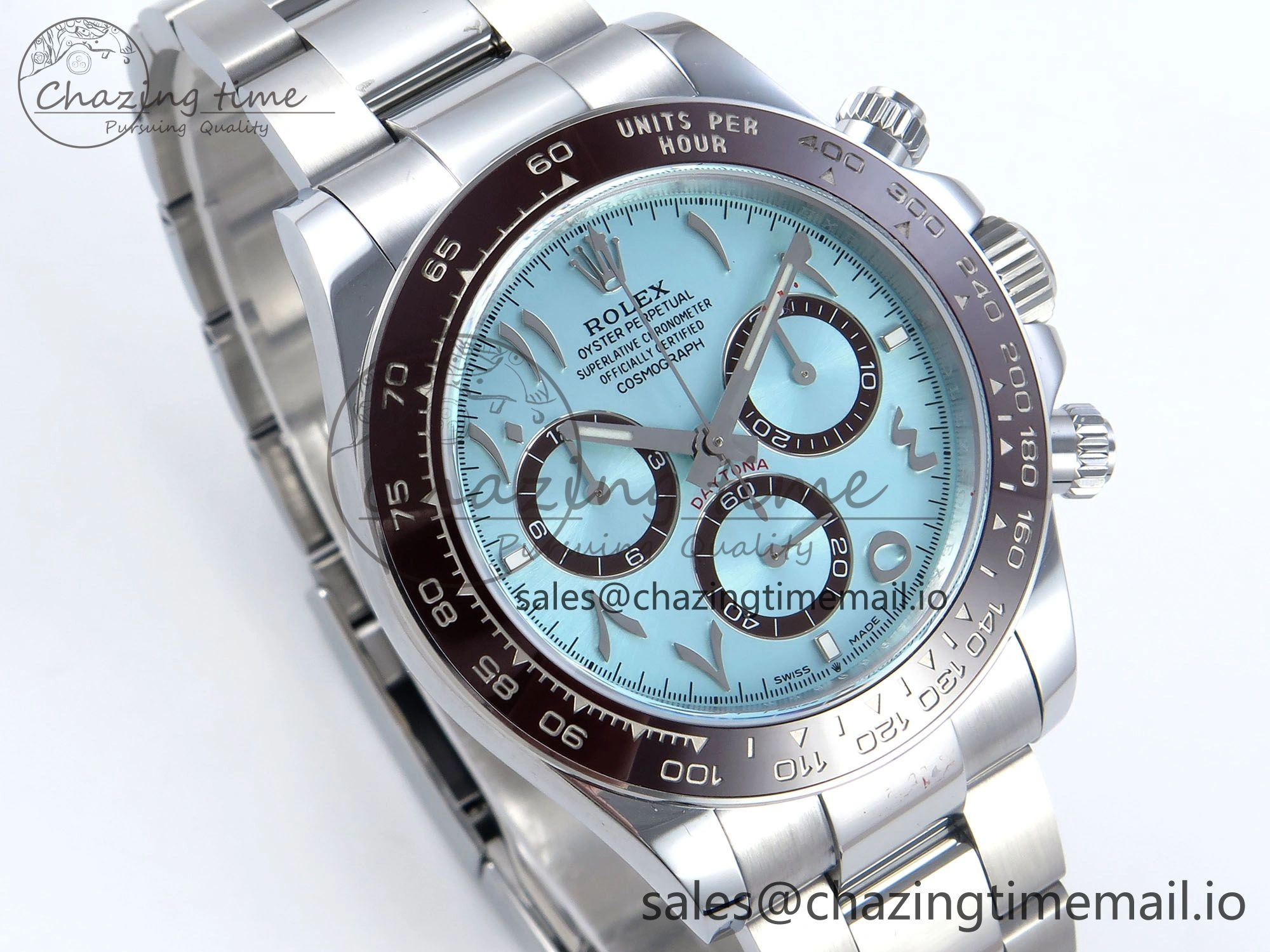 Daytona 126506 Arabic QF 1:1 Best Edition Ice Blue Dial on SS Bracelet SH4131 V6 (Gain Weight)