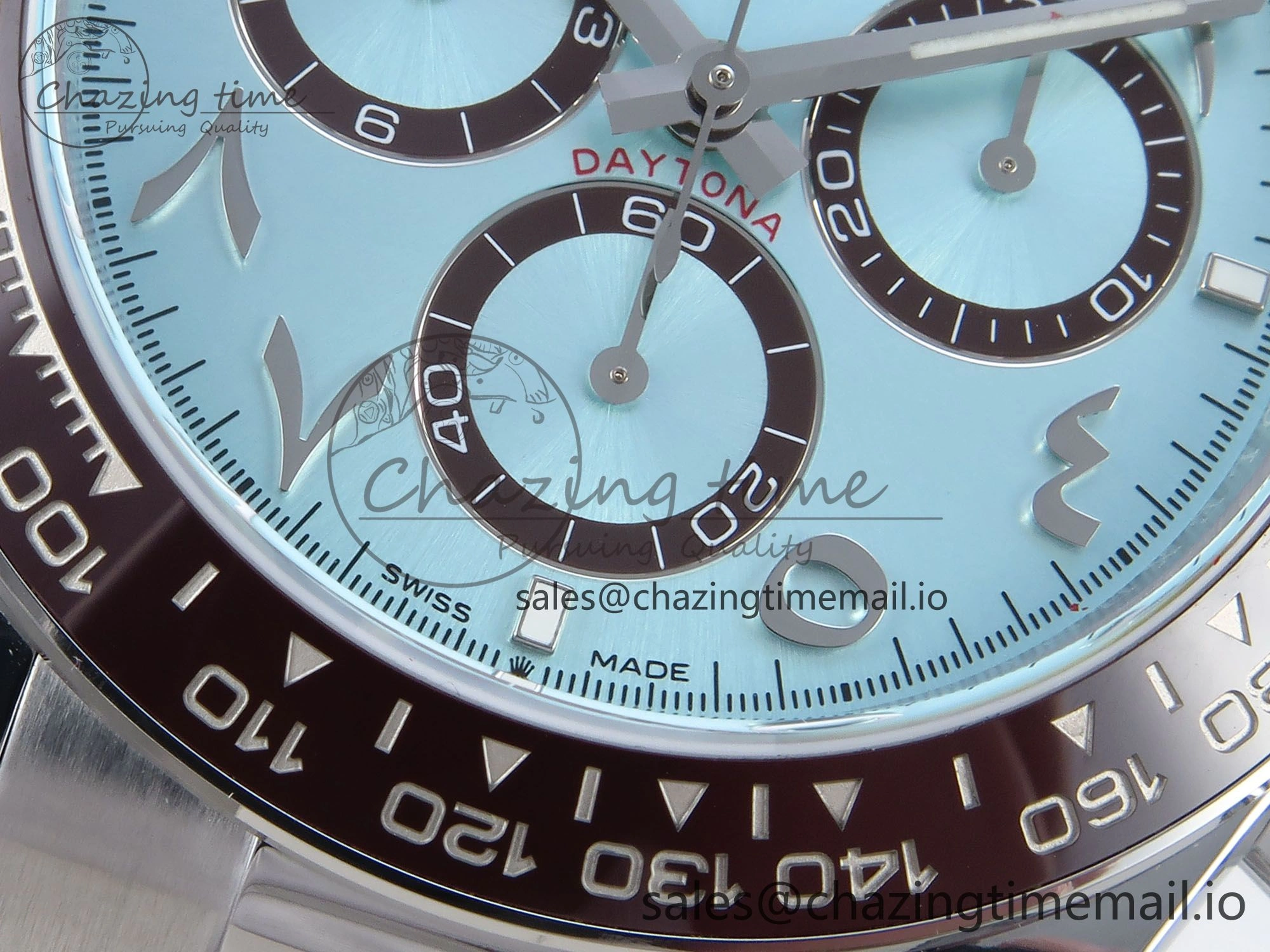 Daytona 126506 Arabic QF 1:1 Best Edition Ice Blue Dial on SS Bracelet SH4131 V6 (Gain Weight)