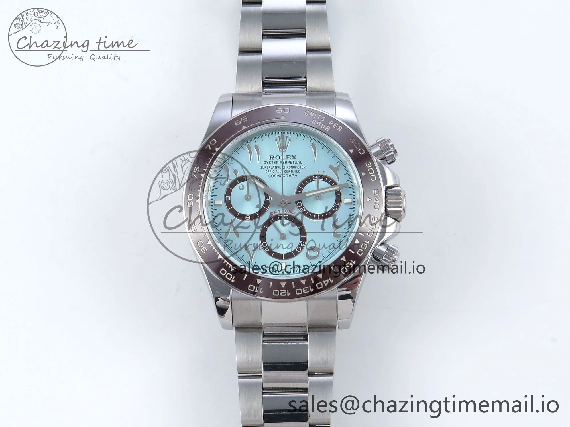 Daytona 126506 Arabic QF 1:1 Best Edition Ice Blue Dial on SS Bracelet SH4131 V6 (Gain Weight)