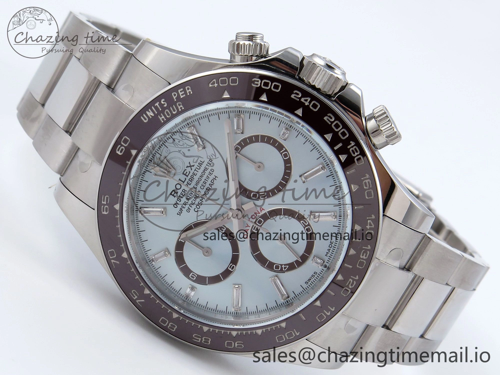 Daytona 126506 QF+ 1:1 Best Edition 904L Steel Ice Blue Diamonds Dial on SS Bracelet SH4131